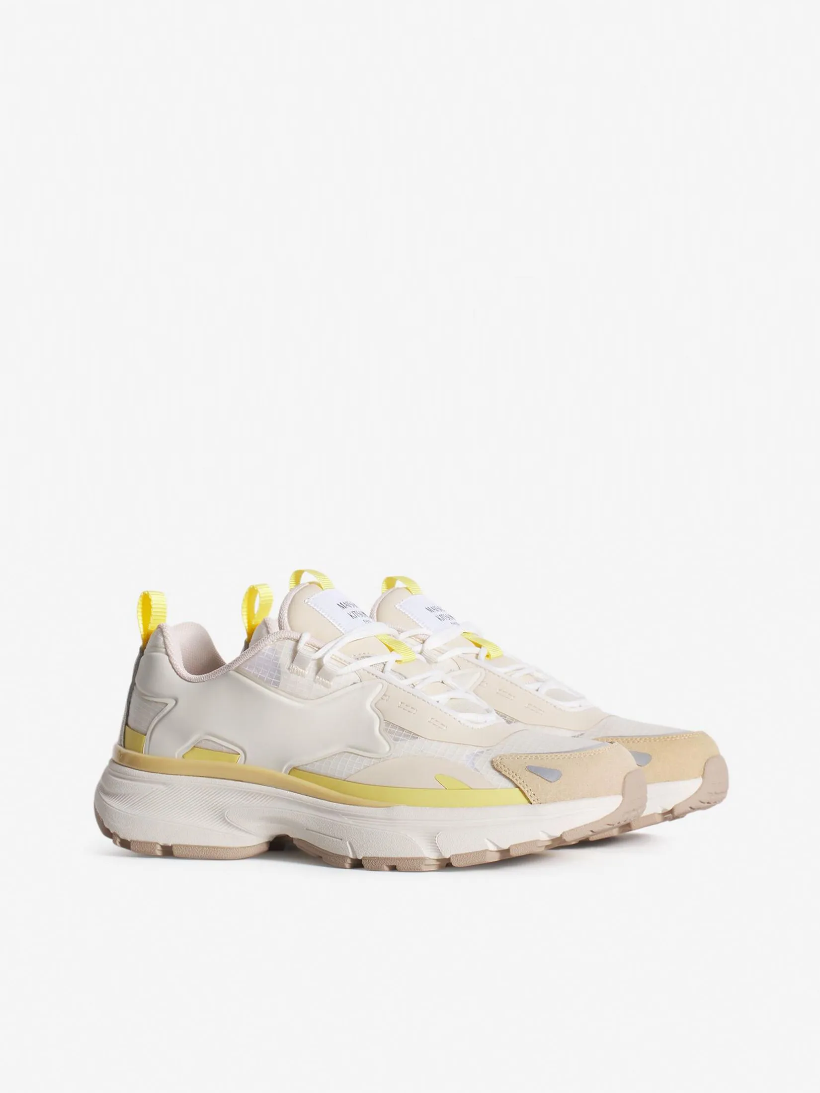 MAISON KITSUNE Men Sneakers Sora Runners Sun Kiss/Tournesol/Latte MAISON KITSUNE Men Sneakers Sora Runners Sun Kiss/Tournesol/Latte