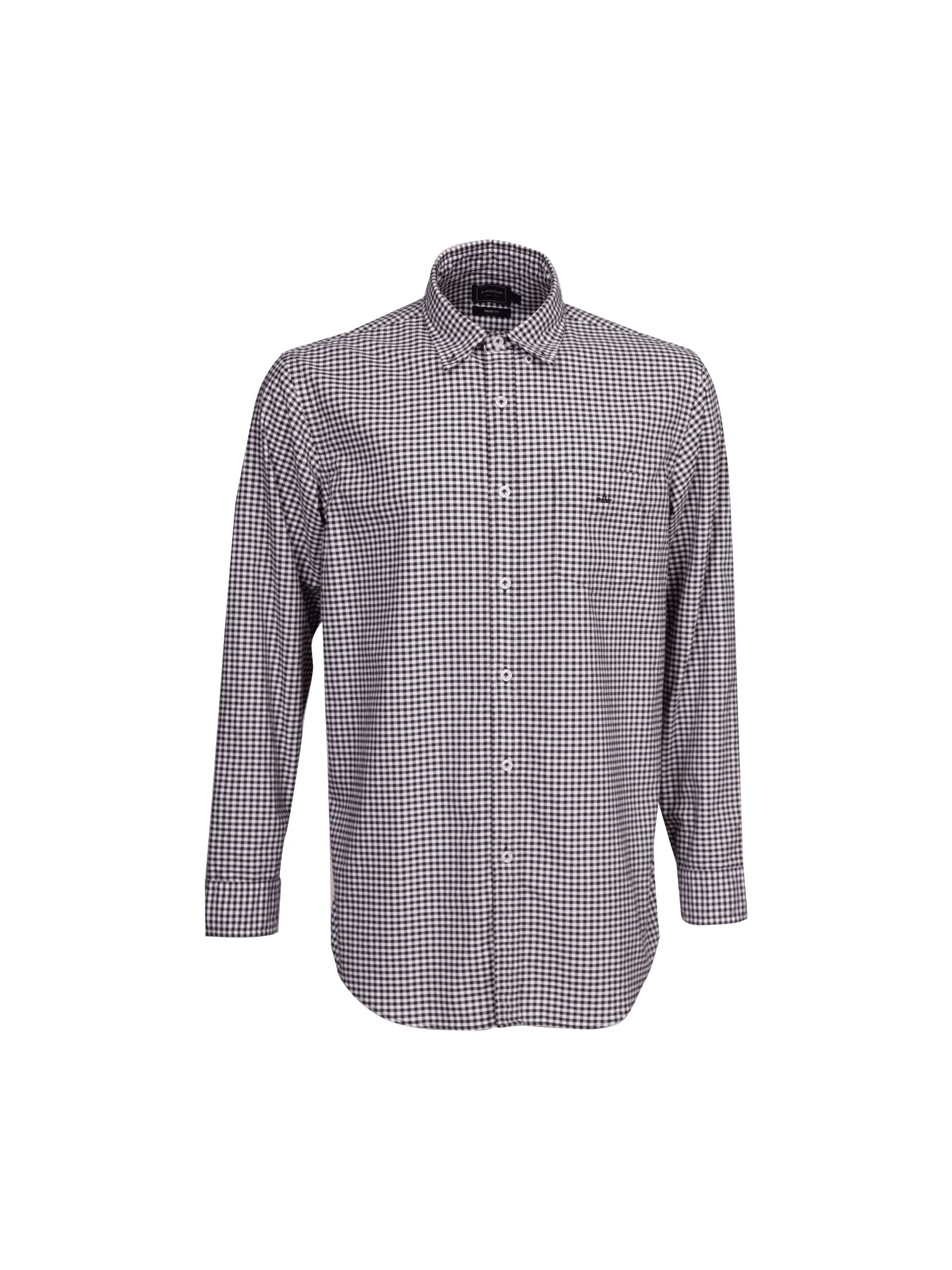 ARROW Gingham Oxford Shirt Long Sleeve Smart Style Shirt MACM101BR - Brown ARROW Gingham Oxford Shirt Long Sleeve Smart Style Shirt MACM101BR - Brown