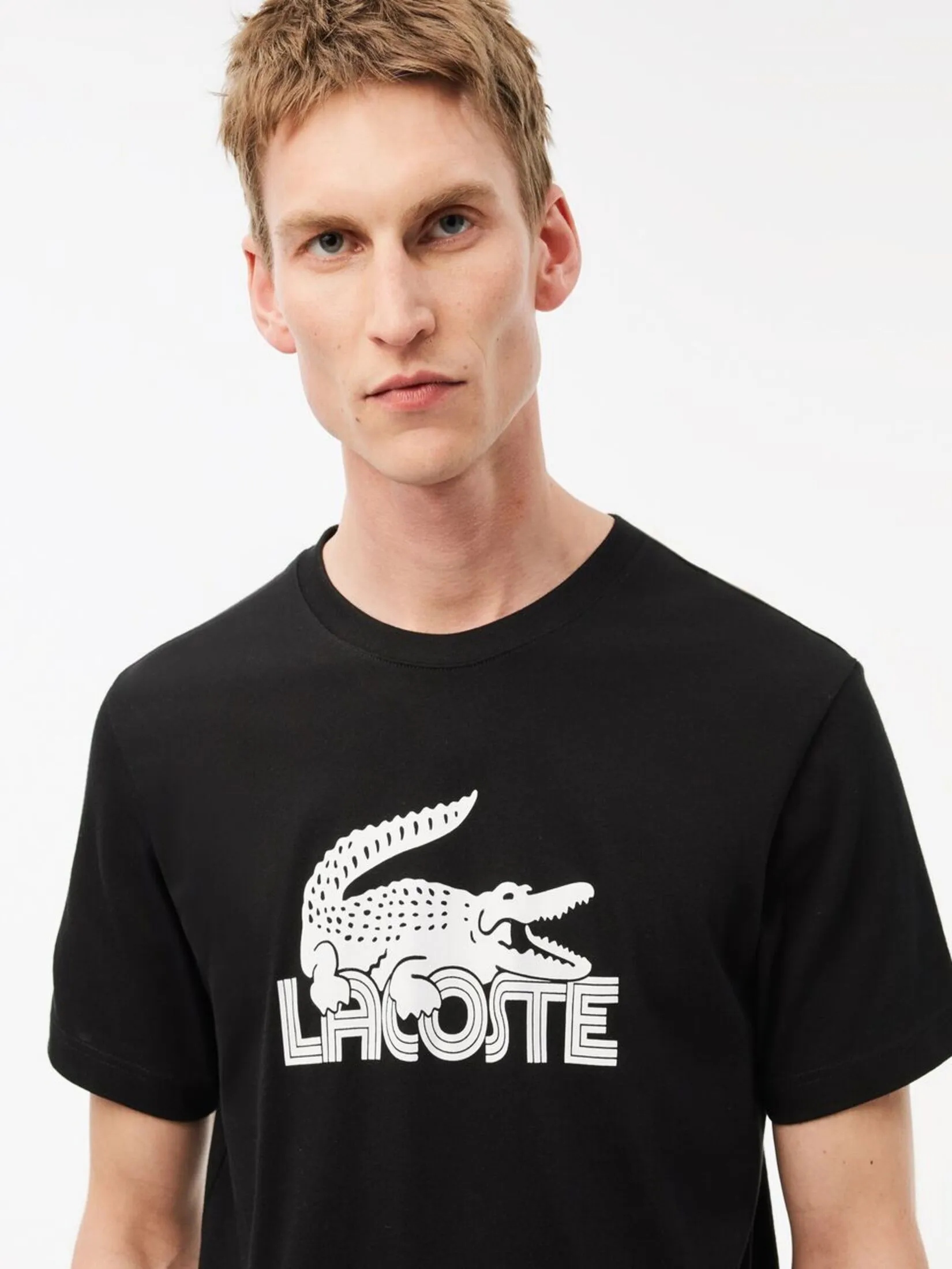 LACOSTE Ultra Dry Cotton Sport T-shirt Black LACOSTE Ultra Dry Cotton Sport T-shirt Black