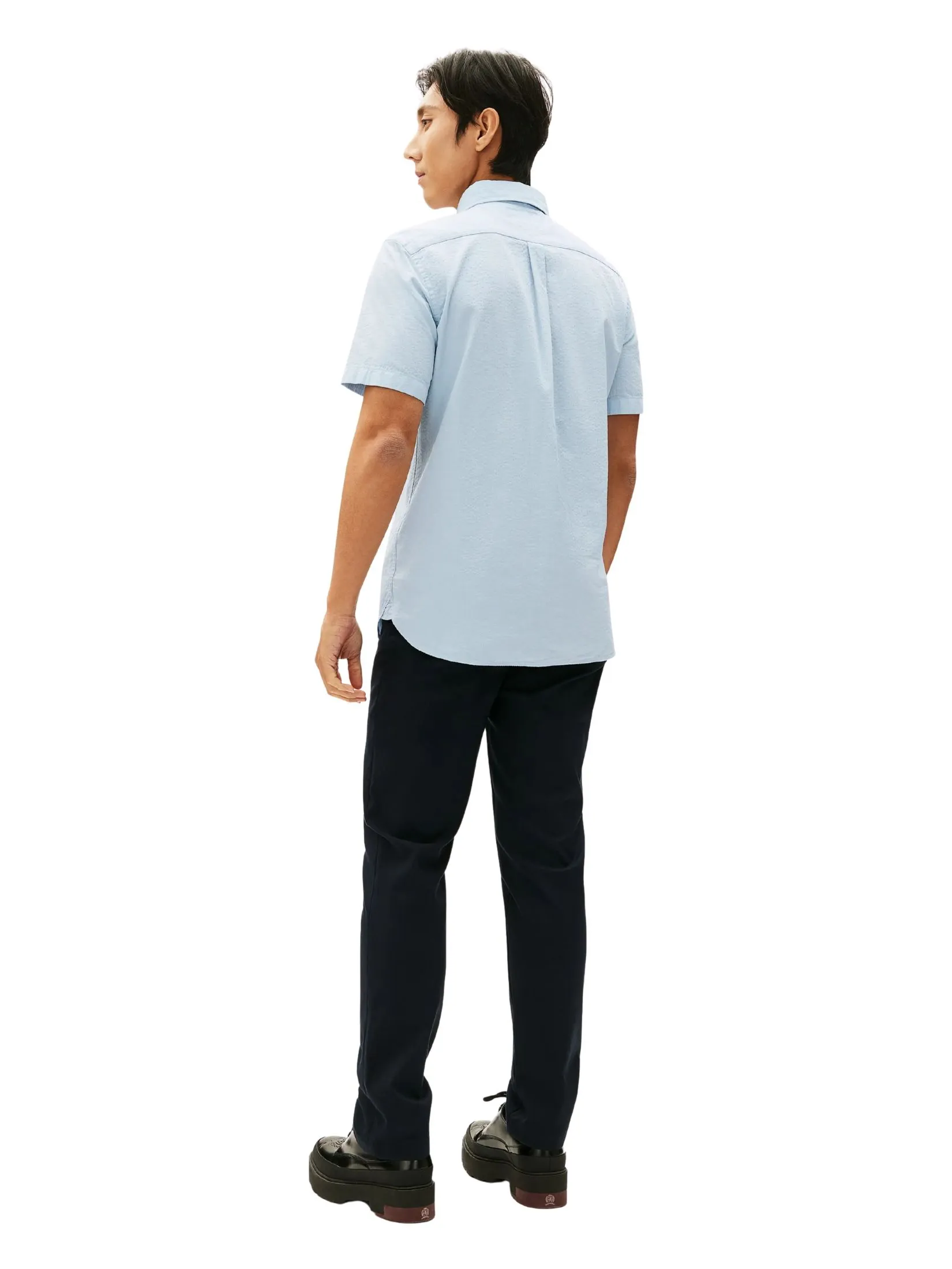 TOMMY HILFIGER MEN SHIRT BLUE TOMMY HILFIGER MEN SHIRT BLUE