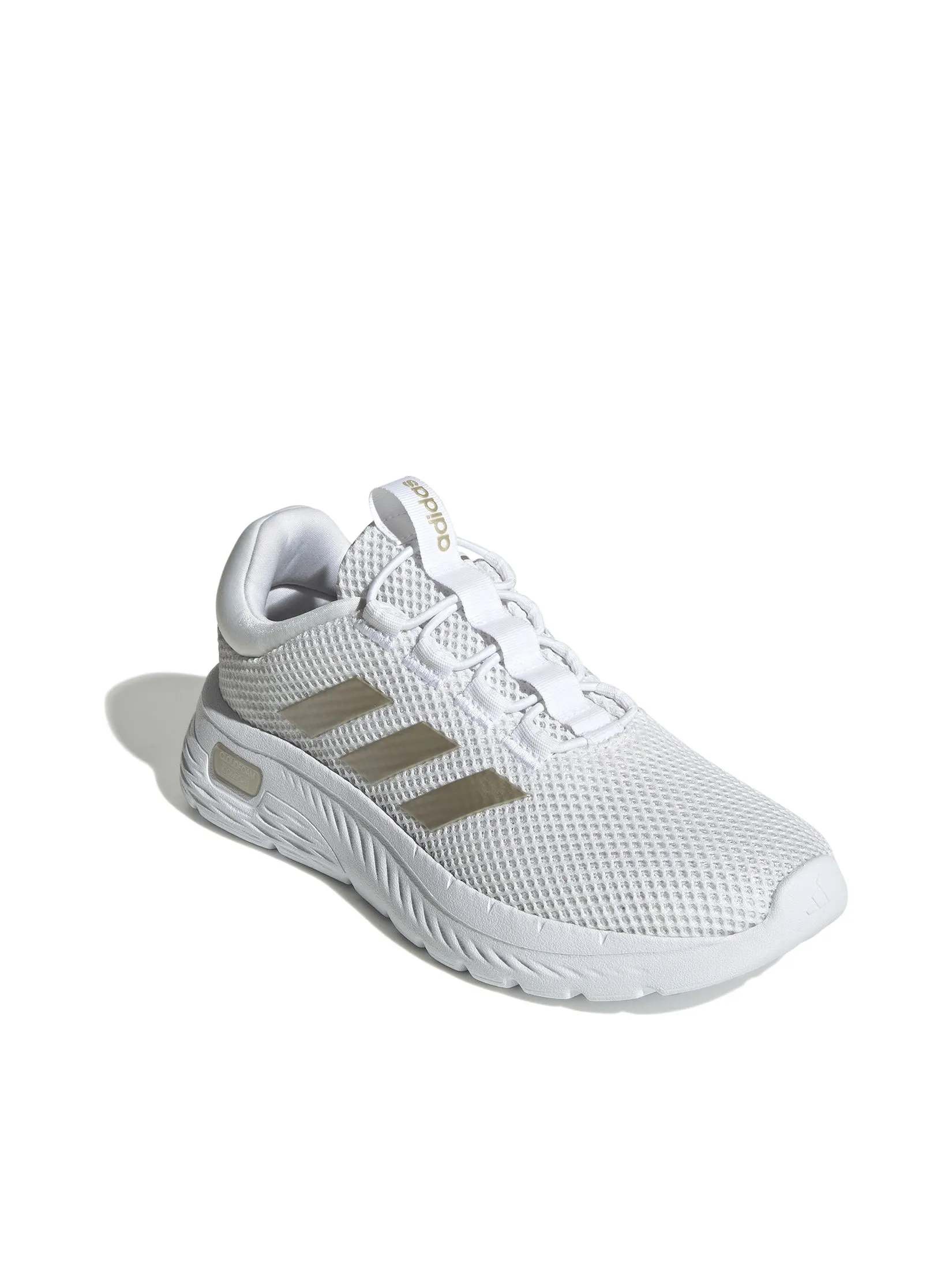 ADIDAS Women Sneaker Cloudfoam Comfy Cloud White / Champagne Met. / Core Black ADIDAS Women Sneaker Cloudfoam Comfy Cloud White / Champagne Met. / Core Black