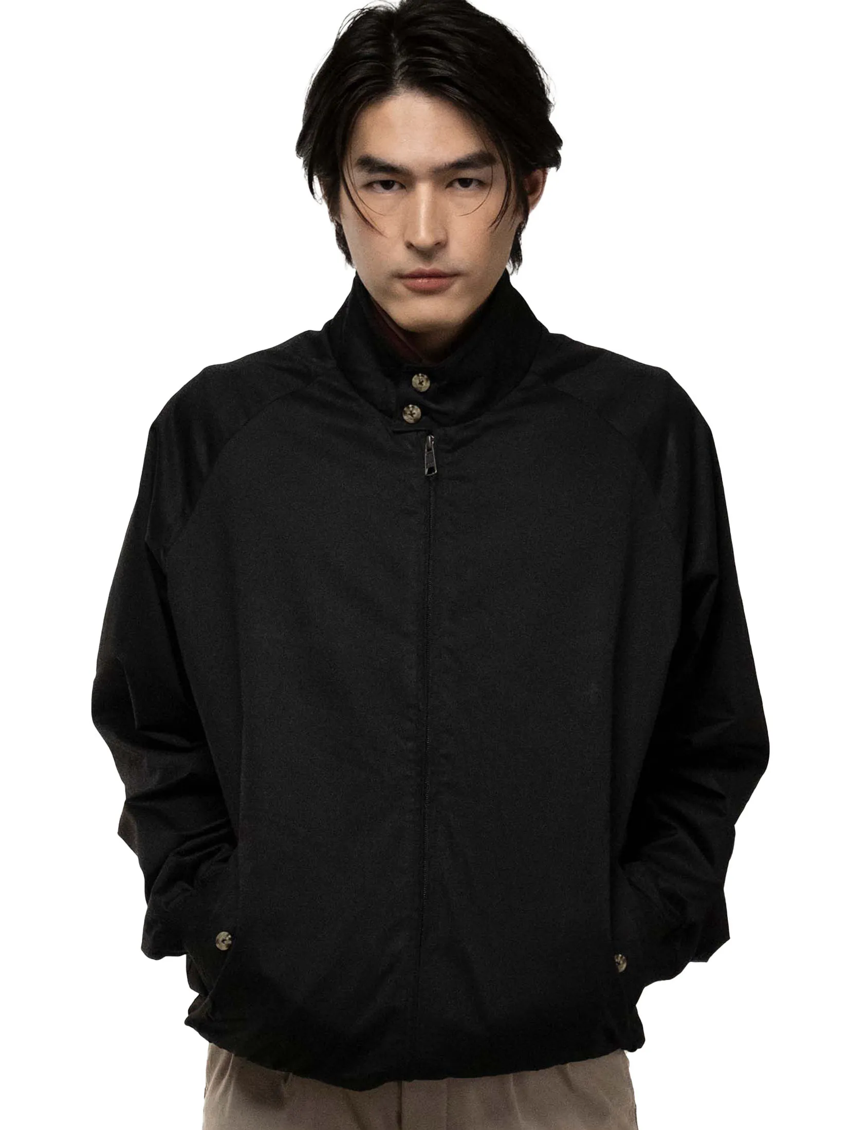 Era-won Harrington Jacket – Regular Fit in Black Era-won Harrington Jacket – Regular Fit in Black