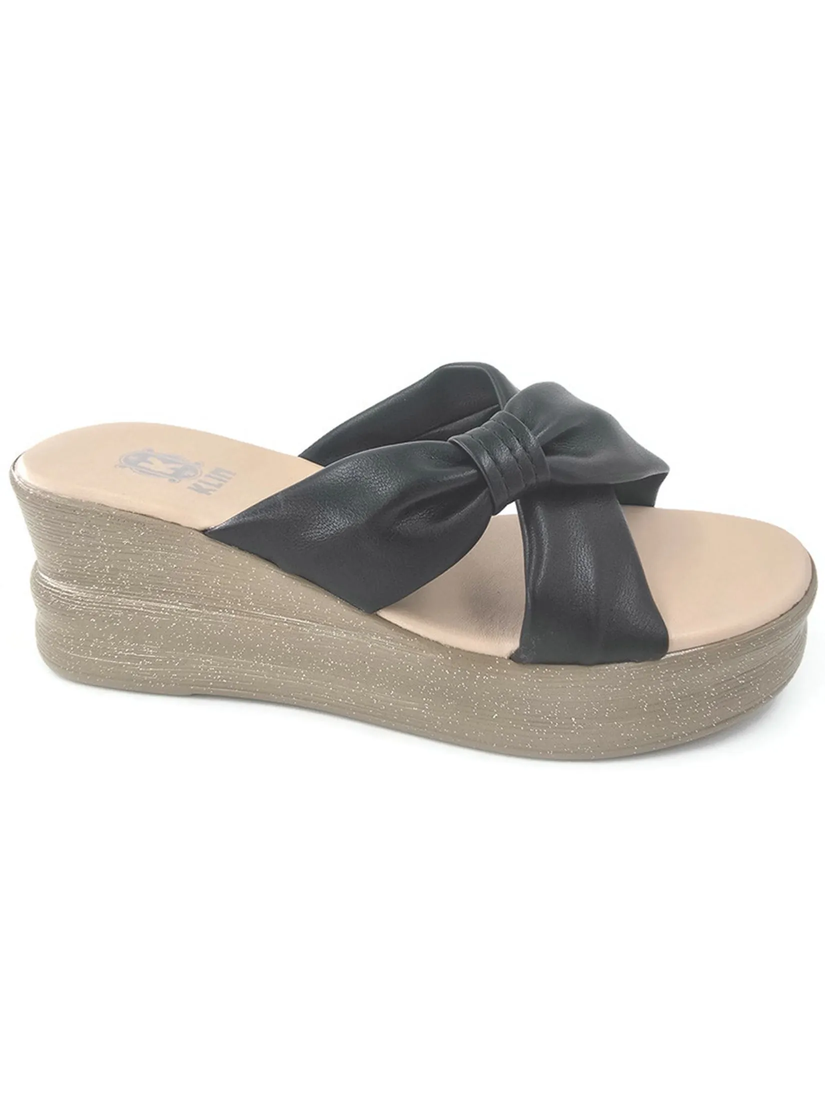 KLIN Woman Wedge Sandals Black KLIN Woman Wedge Sandals Black