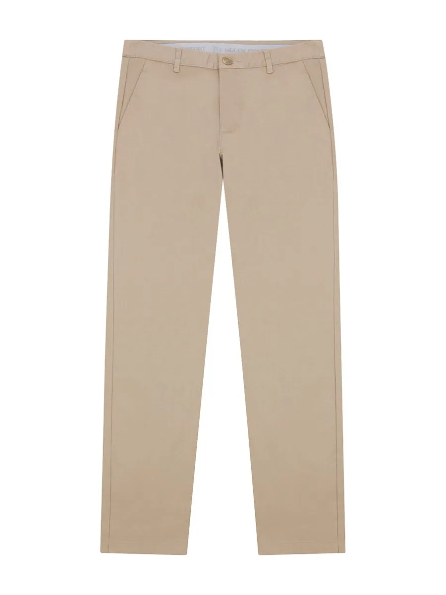 GIORDANO Men's Super Stretch Easy-Care Pants (180° Waistband) Woodsmoke Khaki GIORDANO Men's Super Stretch Easy-Care Pants (180° Waistband) Woodsmoke Khaki