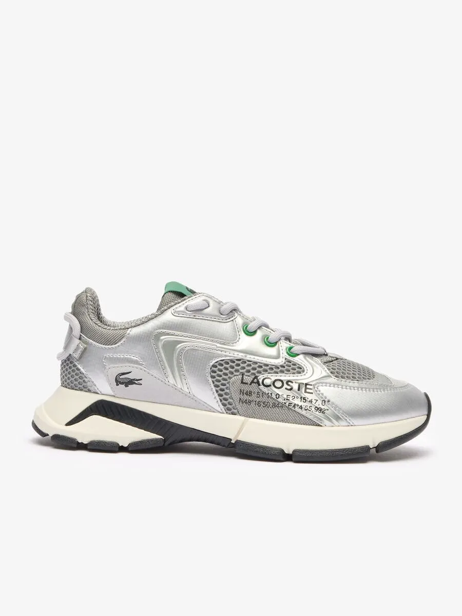 LACOSTE Grey Men’s L003 Neo Leather Logo Trainers LACOSTE Grey Men’s L003 Neo Leather Logo Trainers