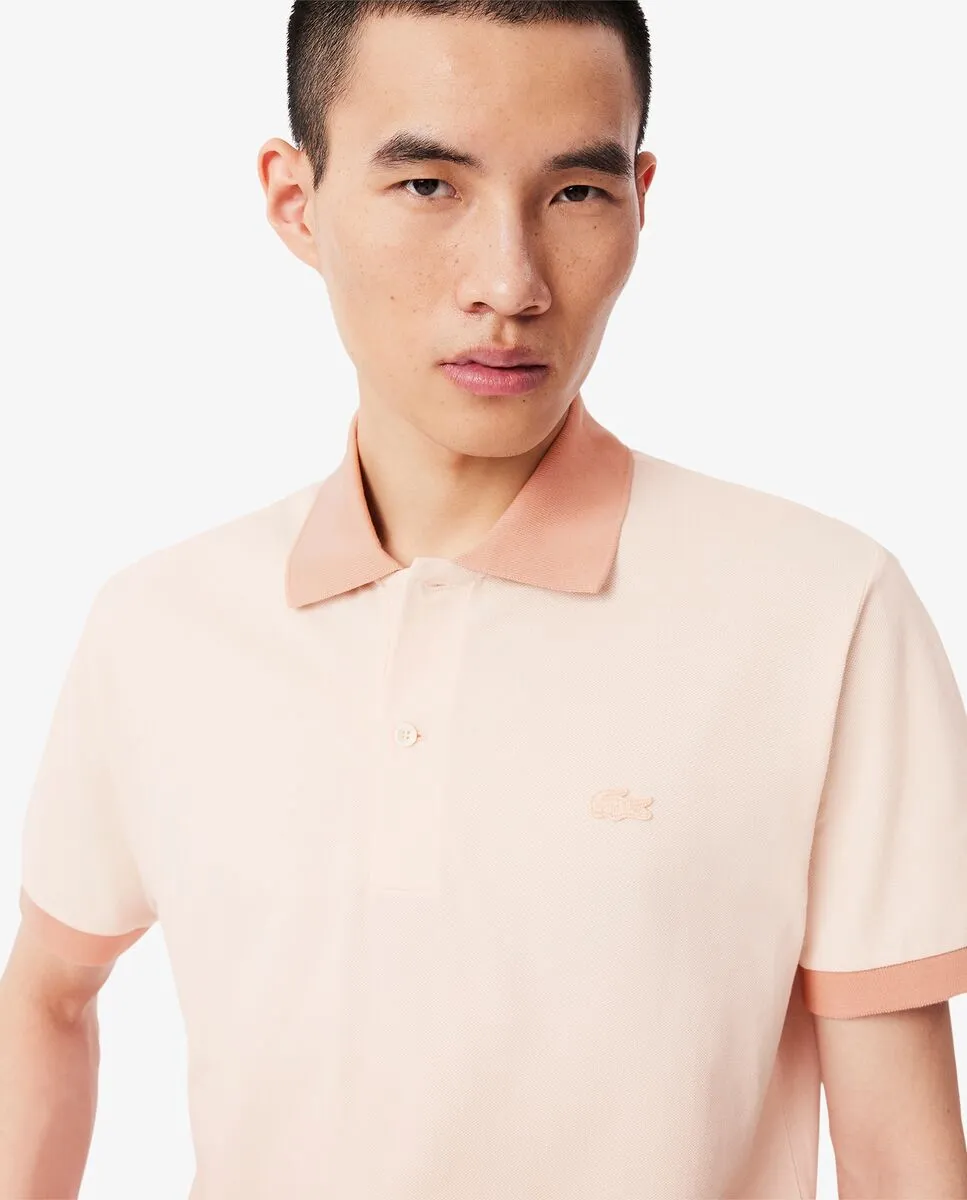 LACOSTE Classic Fit Ombr  Print L.12.12 Polo Shirt Pink LACOSTE Classic Fit Ombr  Print L.12.12 Polo Shirt Pink