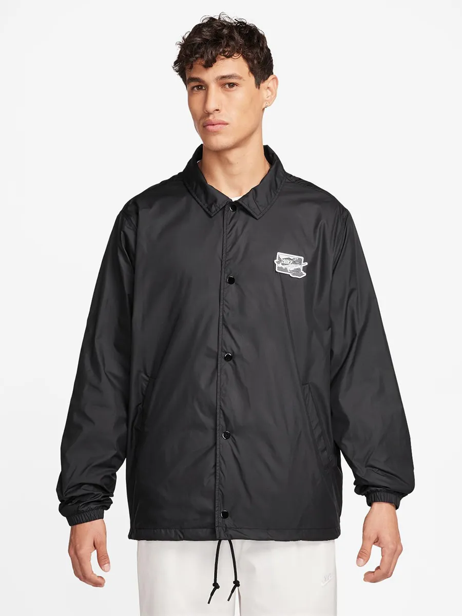 NIKE Men Coaching Jacket Nike Club Black/White NIKE Men Coaching Jacket Nike Club Black/White