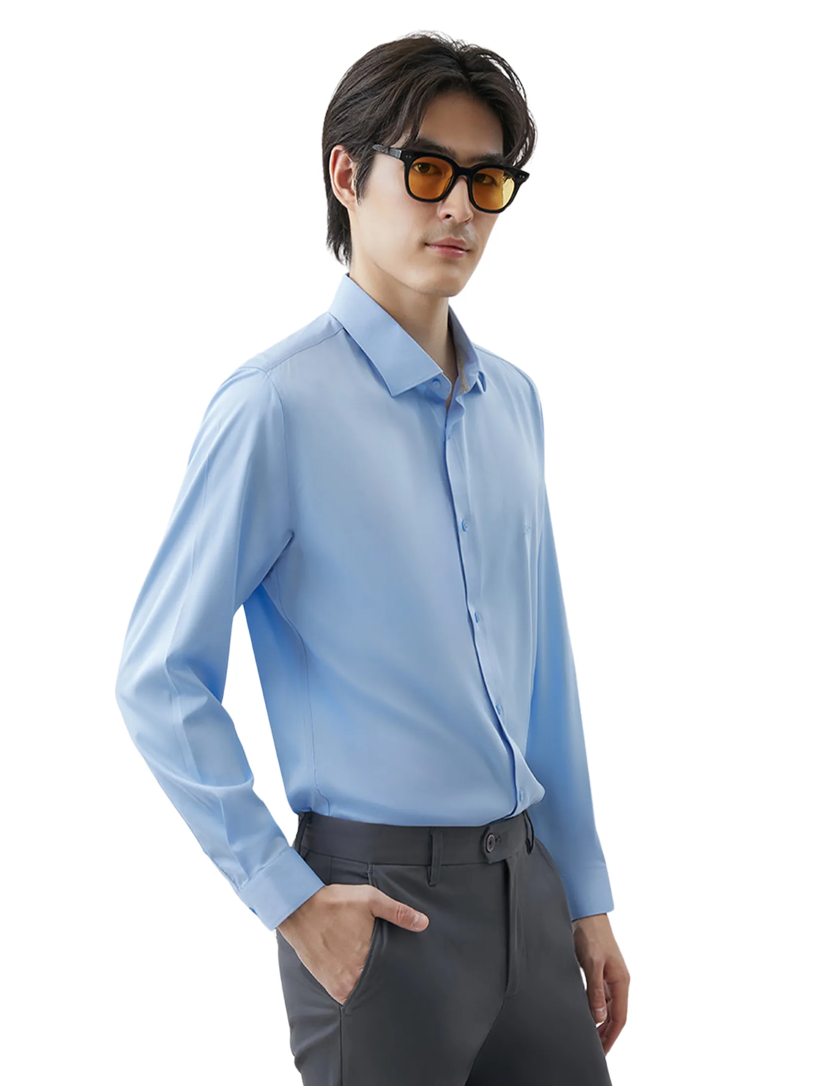 DAPPER DAPPER NO MORE IRON Regular Fit Shirt Blue DAPPER DAPPER NO MORE IRON Regular Fit Shirt Blue