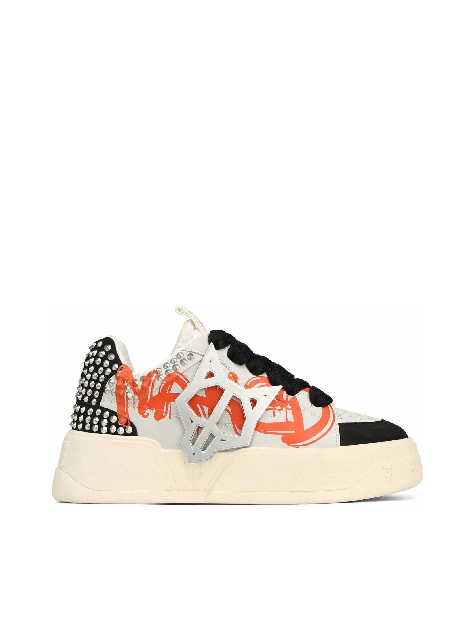 NAKED WOLFE Men Sneakers Kosa Graffiti Black/White NAKED WOLFE Men Sneakers Kosa Graffiti Black/White