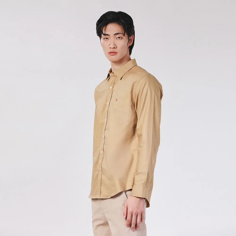 JOHN HENRY Men's Long Sleeves Shirts (Slim Fit) ESSENTIALS Khaki JOHN HENRY Men's Long Sleeves Shirts (Slim Fit) ESSENTIALS Khaki