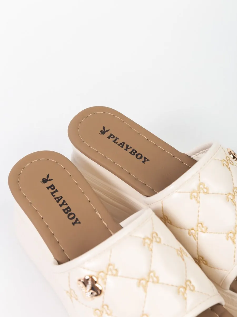 PLAYBOY Women Wedge heels  ST-HS244C120  Latte(WH) PLAYBOY Women Wedge heels  ST-HS244C120  Latte(WH)