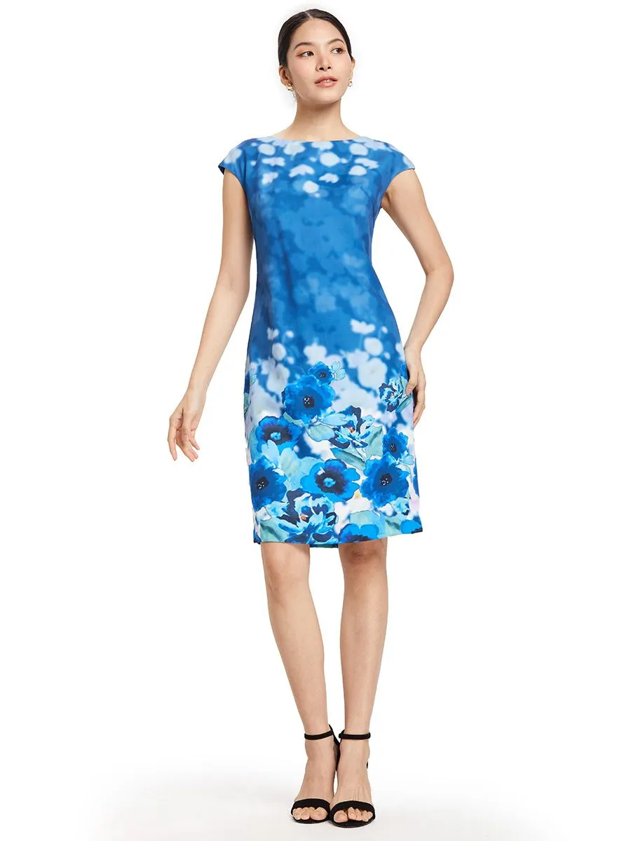 EXPRESSIONS Women Dress Cap Sleeves Printed EXPRESSIONS Women Dress Cap Sleeves Printed