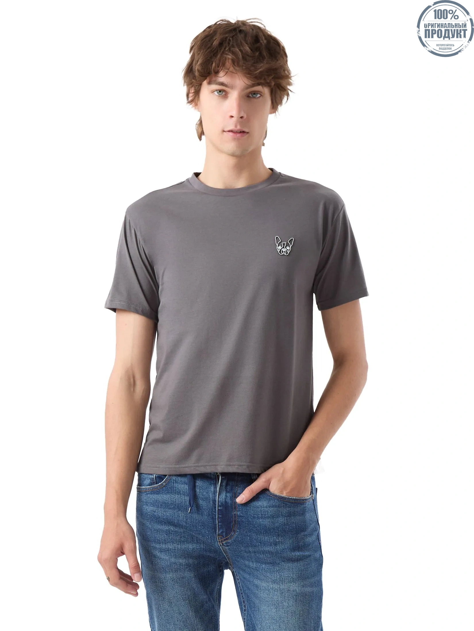 ESP Frenchie Eazy Tee Shirt Man Dark Grey ESP Frenchie Eazy Tee Shirt Man Dark Grey