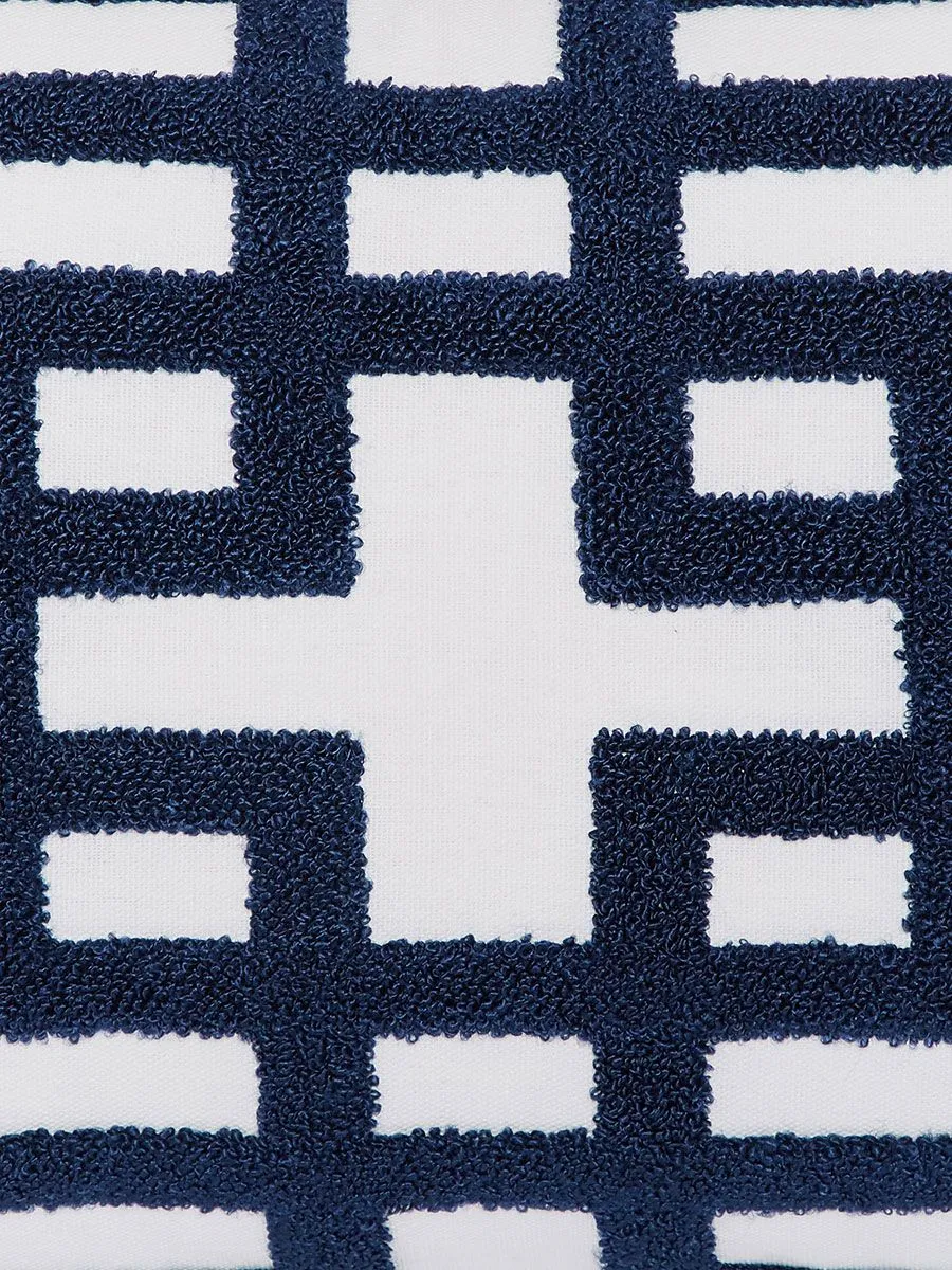 ESQUIRE Cushion CUUK943B Size 30X50 White/Blue