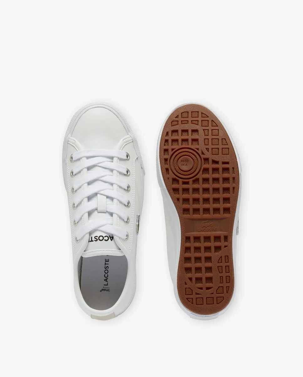LACOSTE Women’s Backcourt Leather Sneakers White LACOSTE Women’s Backcourt Leather Sneakers White