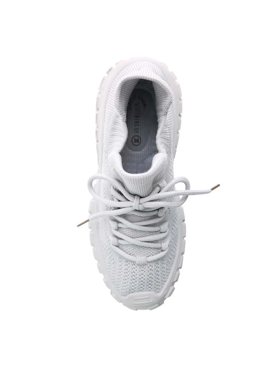 VILLAINS SF RICHEST Women's Platform Comfort Sock Sneakers GREY VILLAINS SF RICHEST Women's Platform Comfort Sock Sneakers GREY