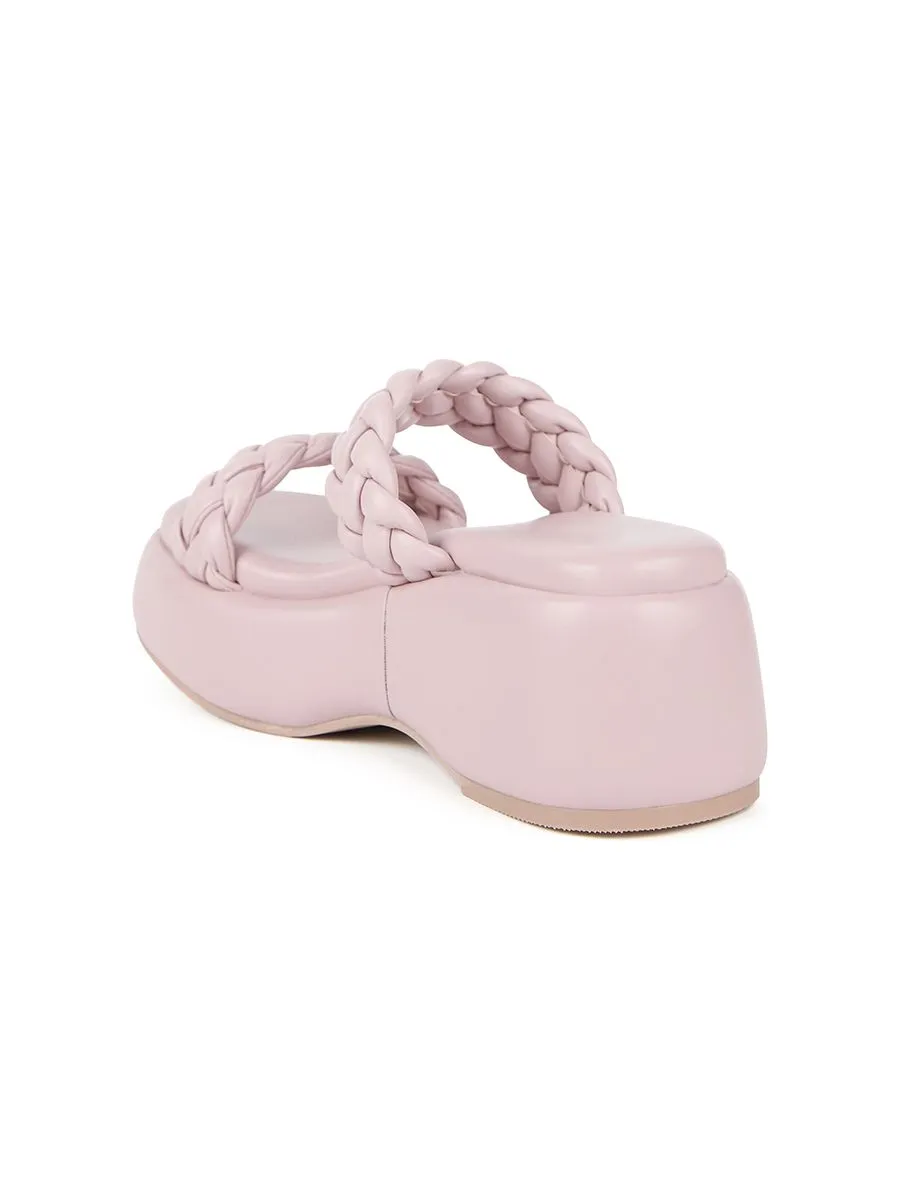 SHU WOMEN  BEDDY 2.5" WOVEN WEDGES - NUDE PINK SHU WOMEN  BEDDY 2.5" WOVEN WEDGES - NUDE PINK