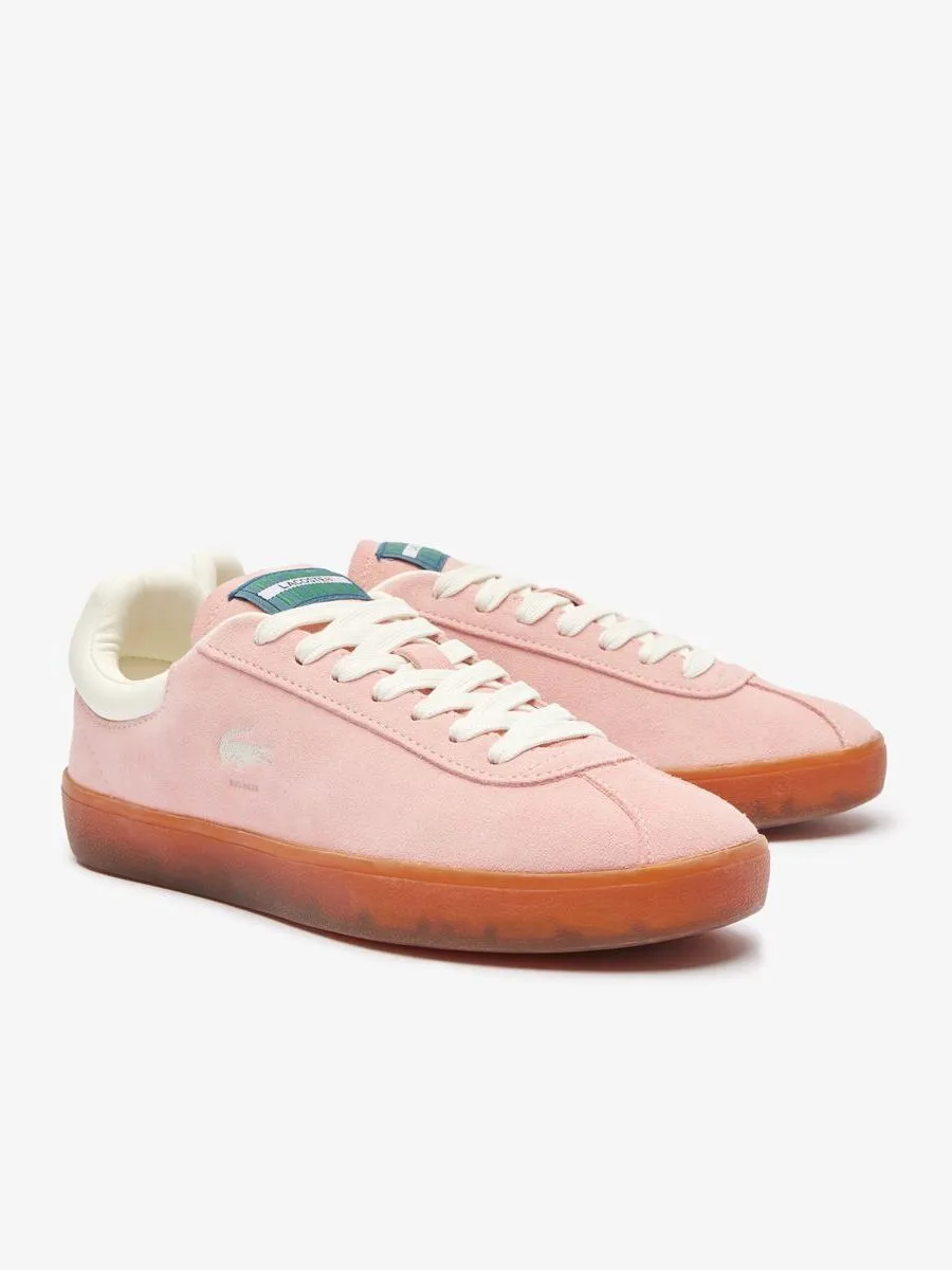 LACOSTE Pink Women’s Baseshot Suede Trainers LACOSTE Pink Women’s Baseshot Suede Trainers