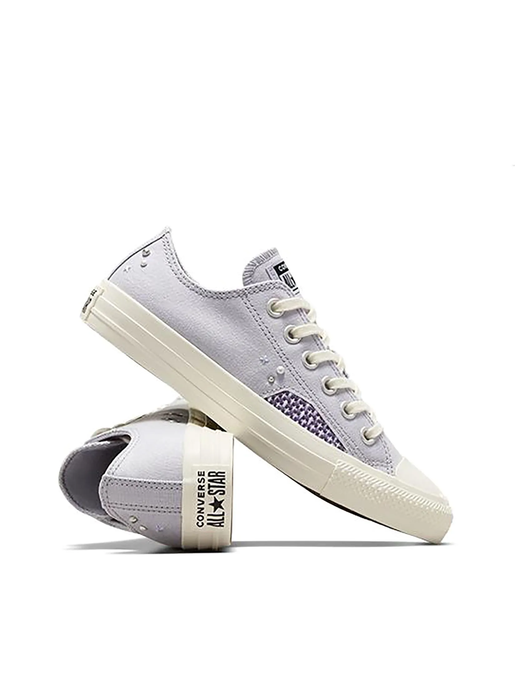 CONVERSE Women Sneakers CTAS Mended Embellishment Ox Grey CONVERSE Women Sneakers CTAS Mended Embellishment Ox Grey