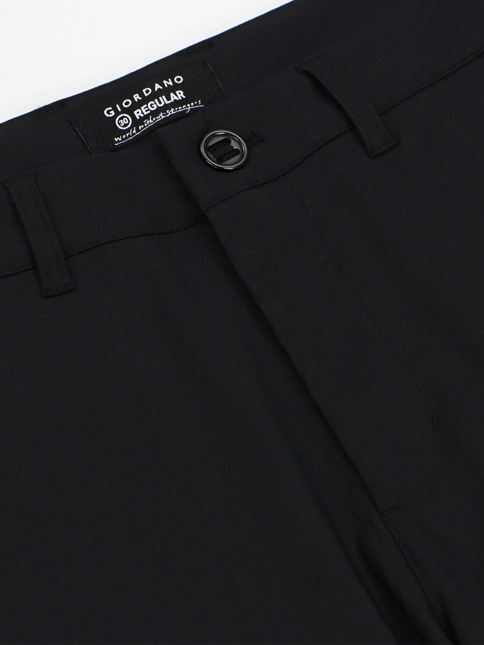 GIORDANO Men's Regular Stretch Khaki Pants Black GIORDANO Men's Regular Stretch Khaki Pants Black