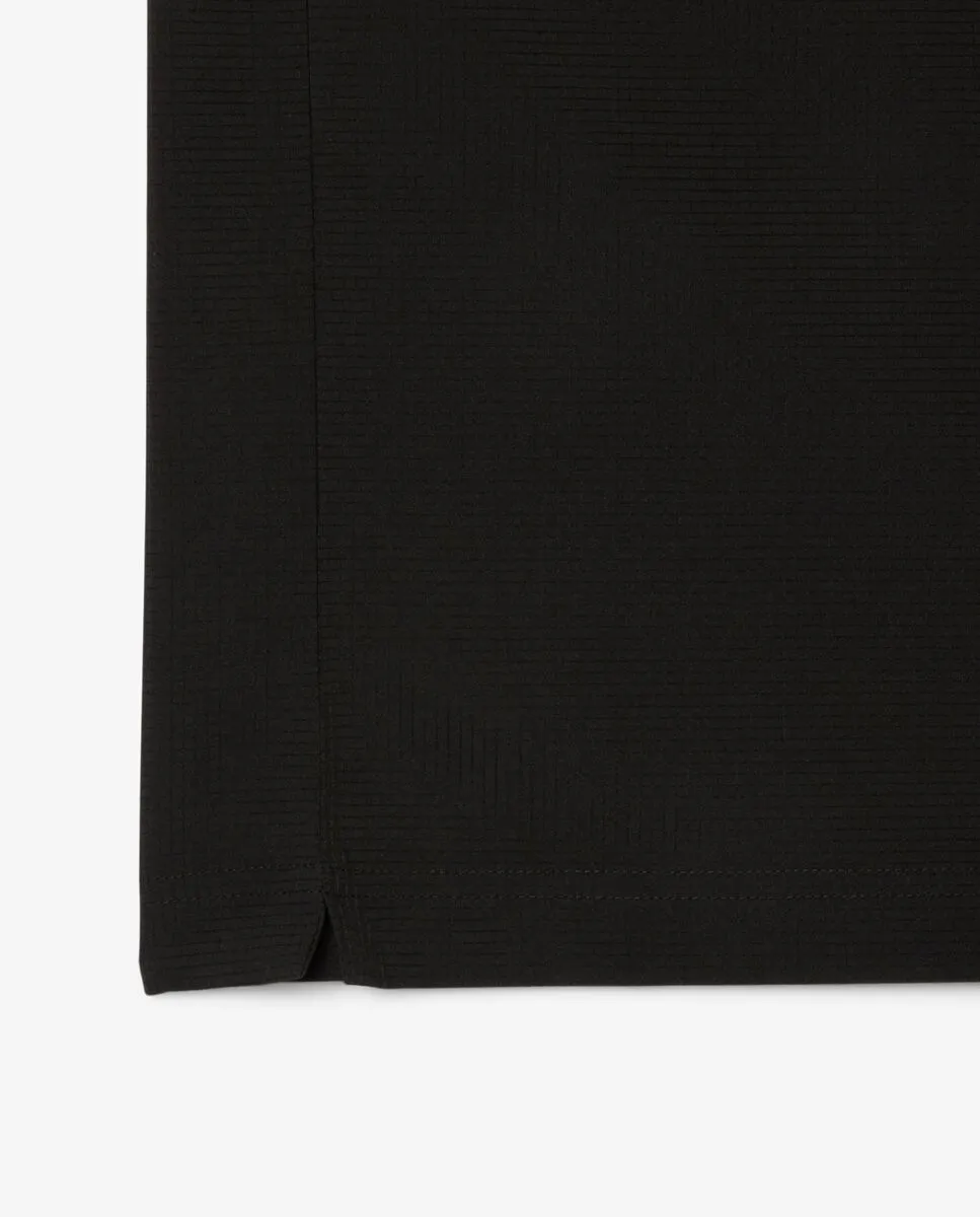 LACOSTE Loose Fit Mesh Polo Shirt Black LACOSTE Loose Fit Mesh Polo Shirt Black