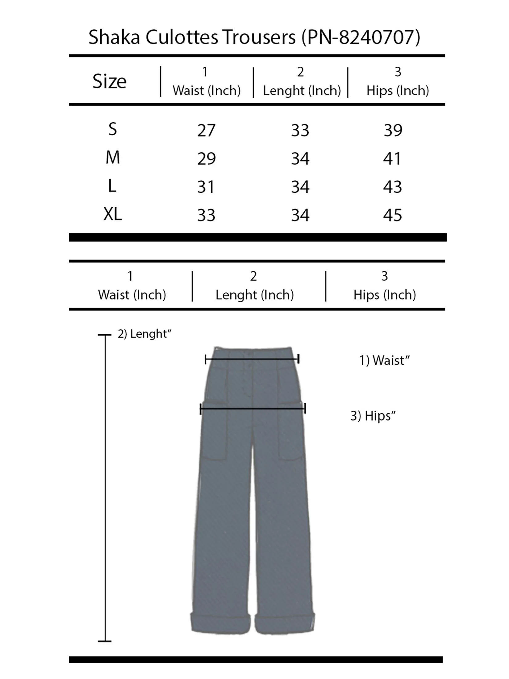 Shaka Woman Pants  Culottes Trousers Navy Shaka Woman Pants  Culottes Trousers Navy