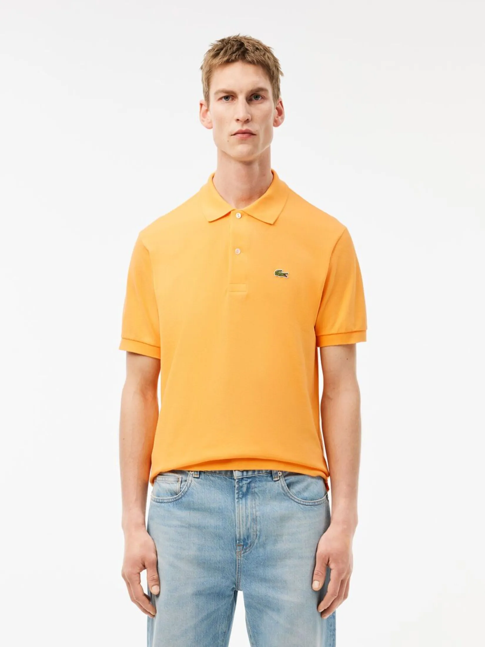 LACOSTE Classic Fit L.12.12 Original Piqu  Polo Shirt Orange LACOSTE Classic Fit L.12.12 Original Piqu  Polo Shirt Orange
