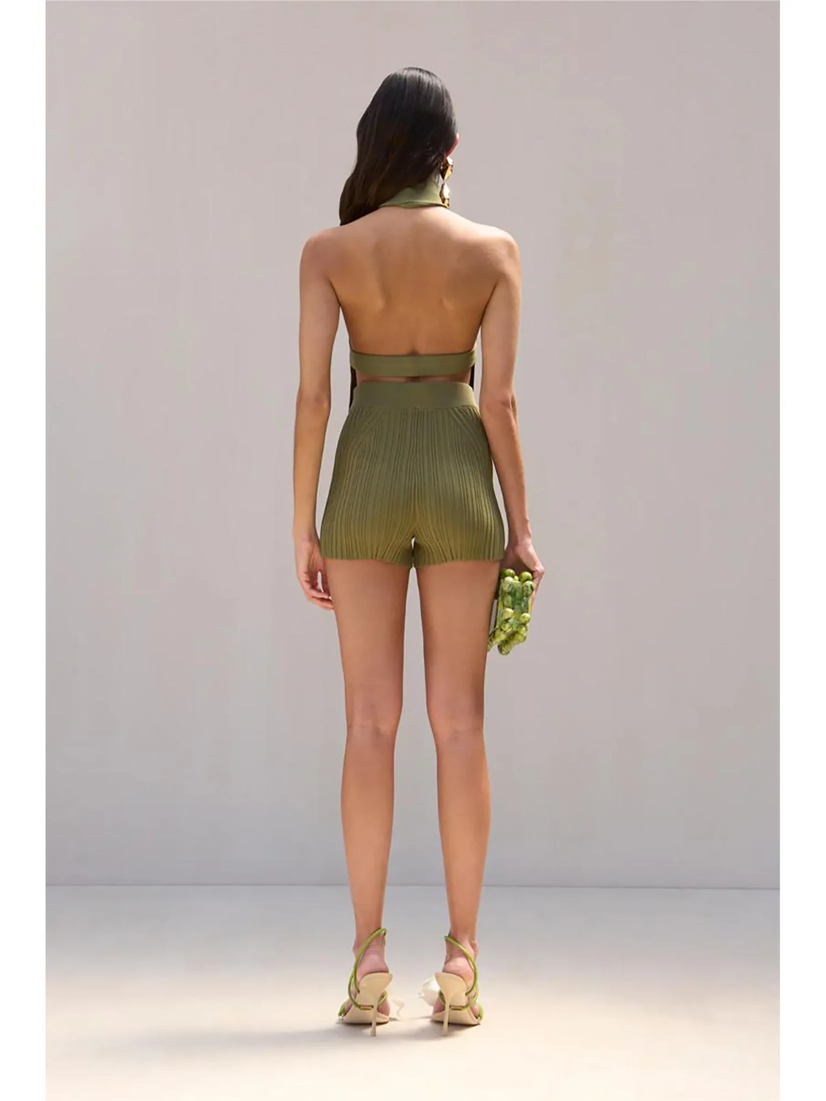 CULT GAIA Women Short Bari Knit Green CULT GAIA Women Short Bari Knit Green