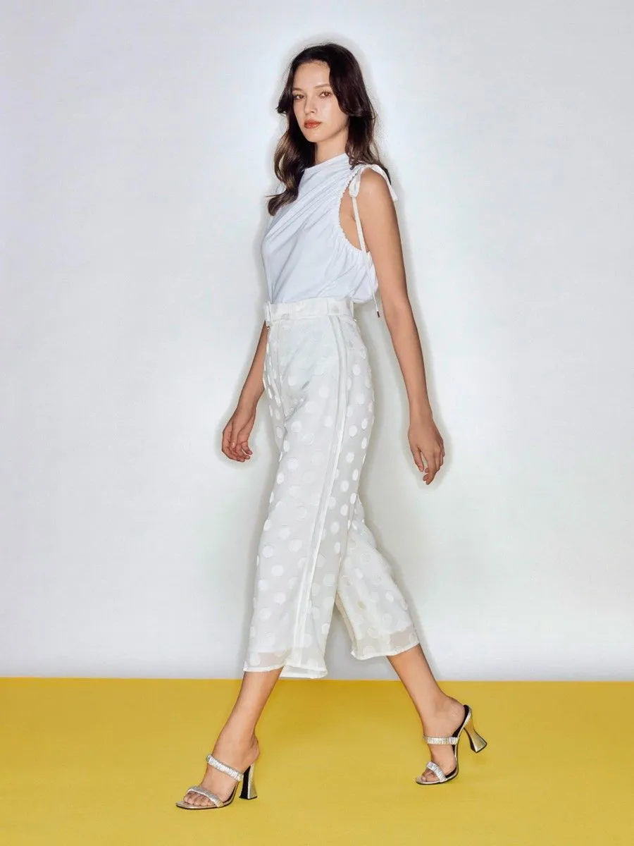 ASV (RS24) Suzette Silk Organza Women Pants White ASV (RS24) Suzette Silk Organza Women Pants White