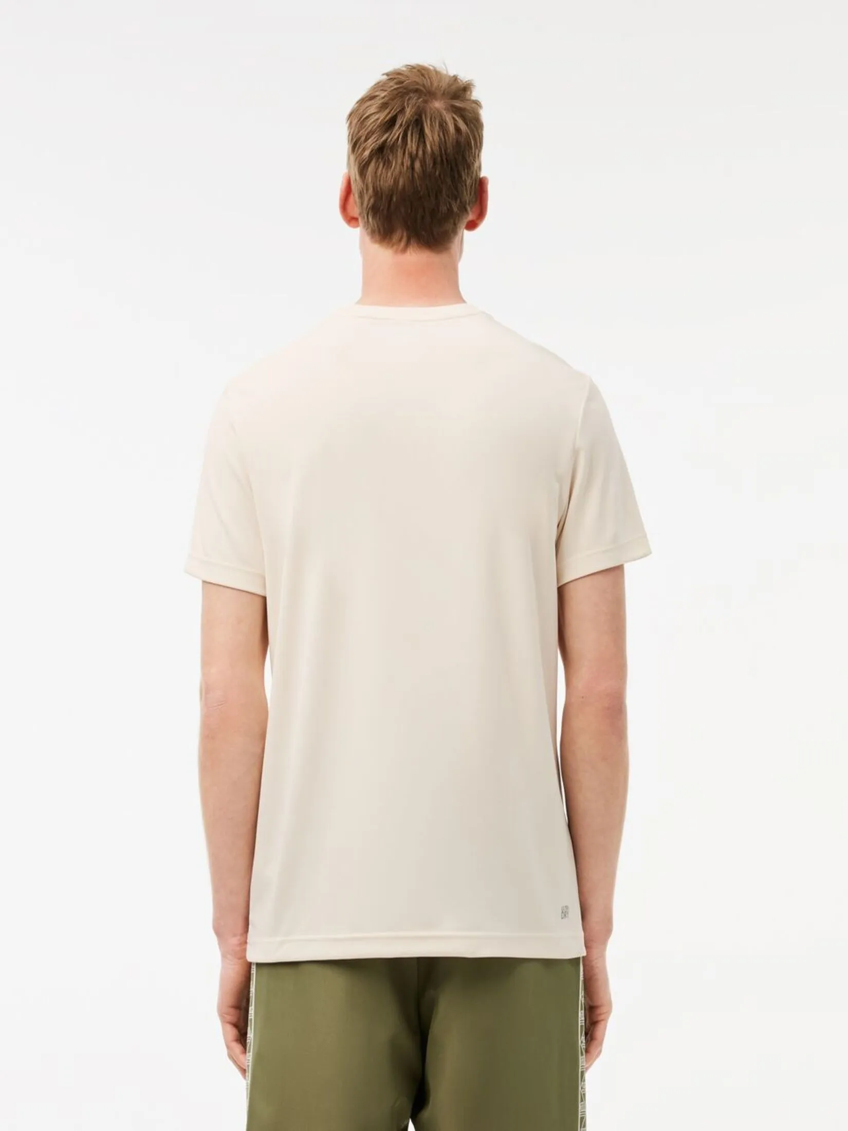 LACOSTE Ultra Dry Piqu  Tennis T-shirt White LACOSTE Ultra Dry Piqu  Tennis T-shirt White