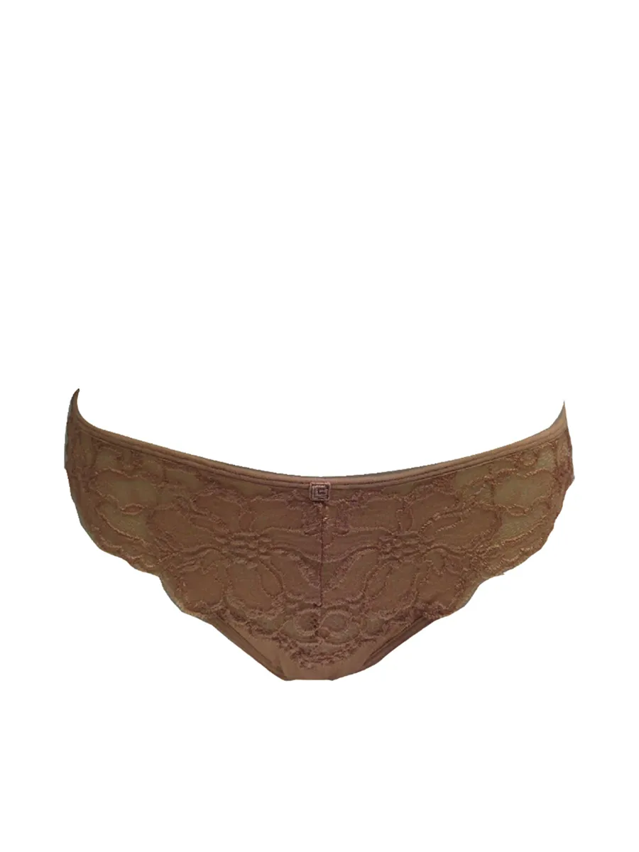 GUY LAROCHE Half Lace Tactel Brown Size L GUY LAROCHE Half Lace Tactel Brown Size L