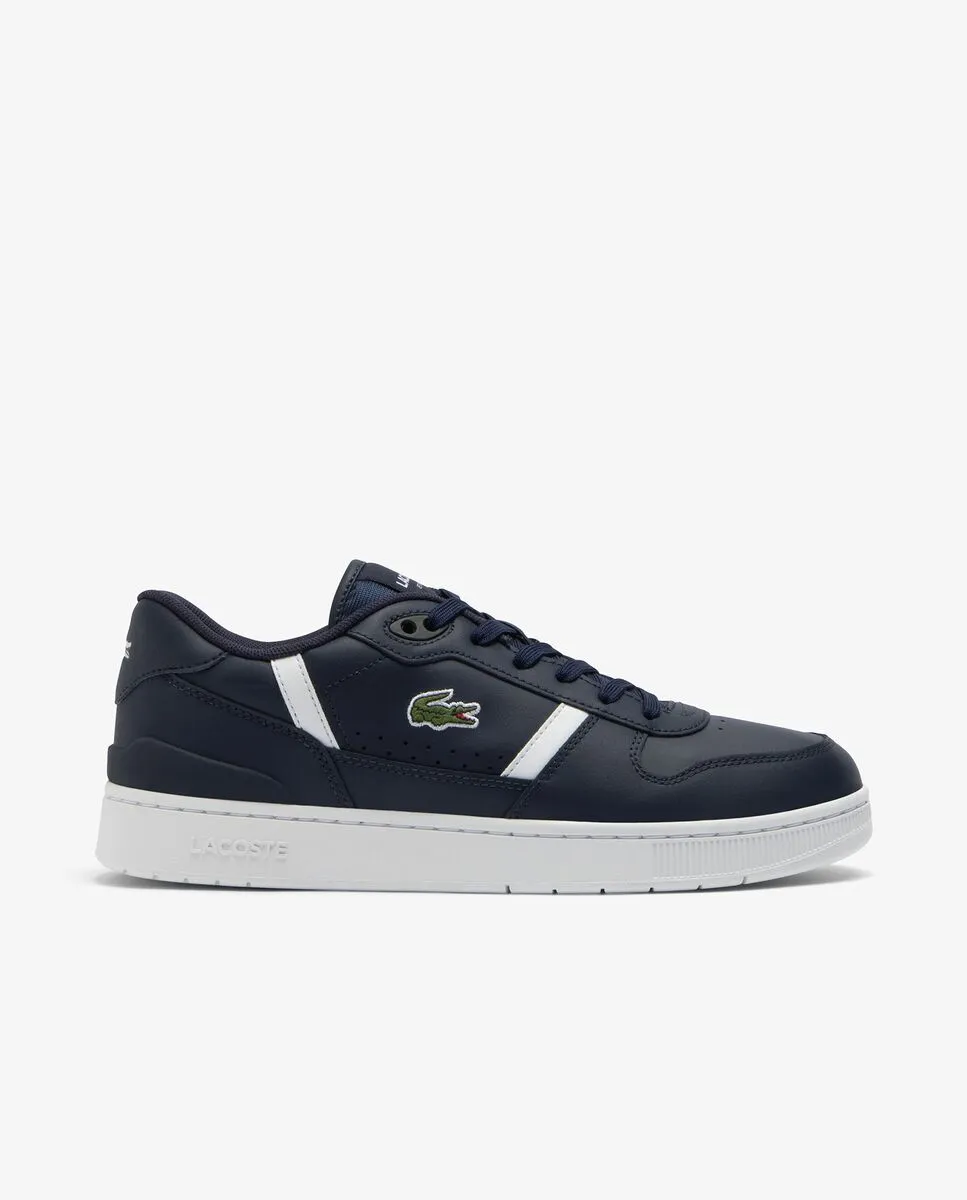 LACOSTE Men’s T-Clip Set Leather Sneakers Blue LACOSTE Men’s T-Clip Set Leather Sneakers Blue