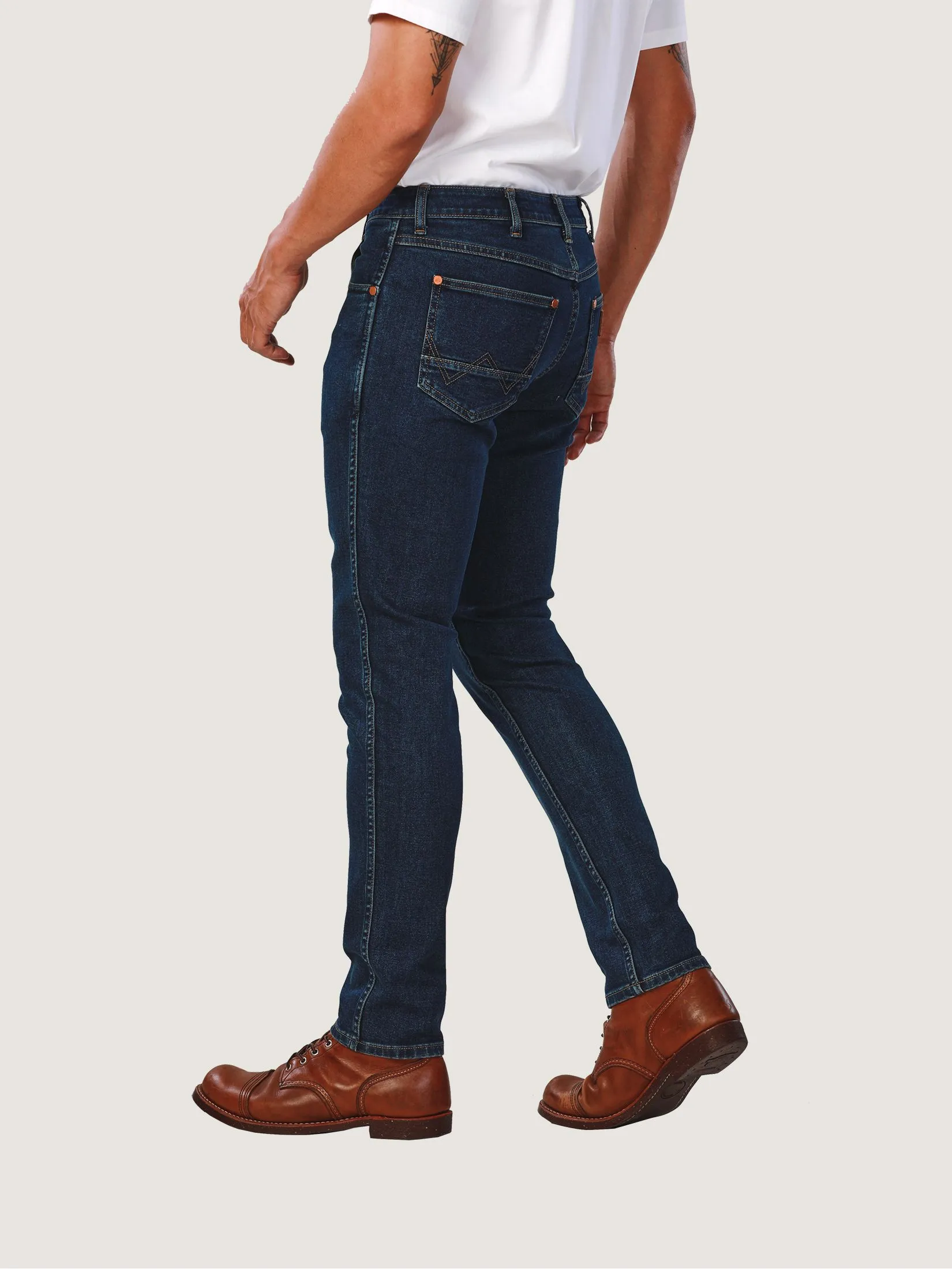 WRANGLER Men's Jeans Everyday with Wrangler Collection Low Larston Fit Mid Indigo WRANGLER Men's Jeans Everyday with Wrangler Collection Low Larston Fit Mid Indigo