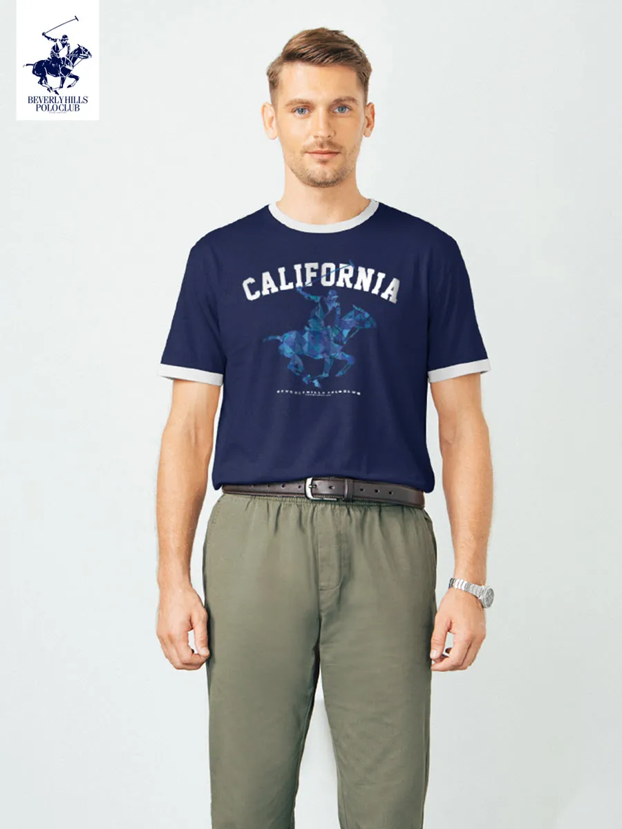 BEVERLY HILLS POLO CLUB Dark blue Unisex T-Shirt REGULAR-FIT Model BNSR356