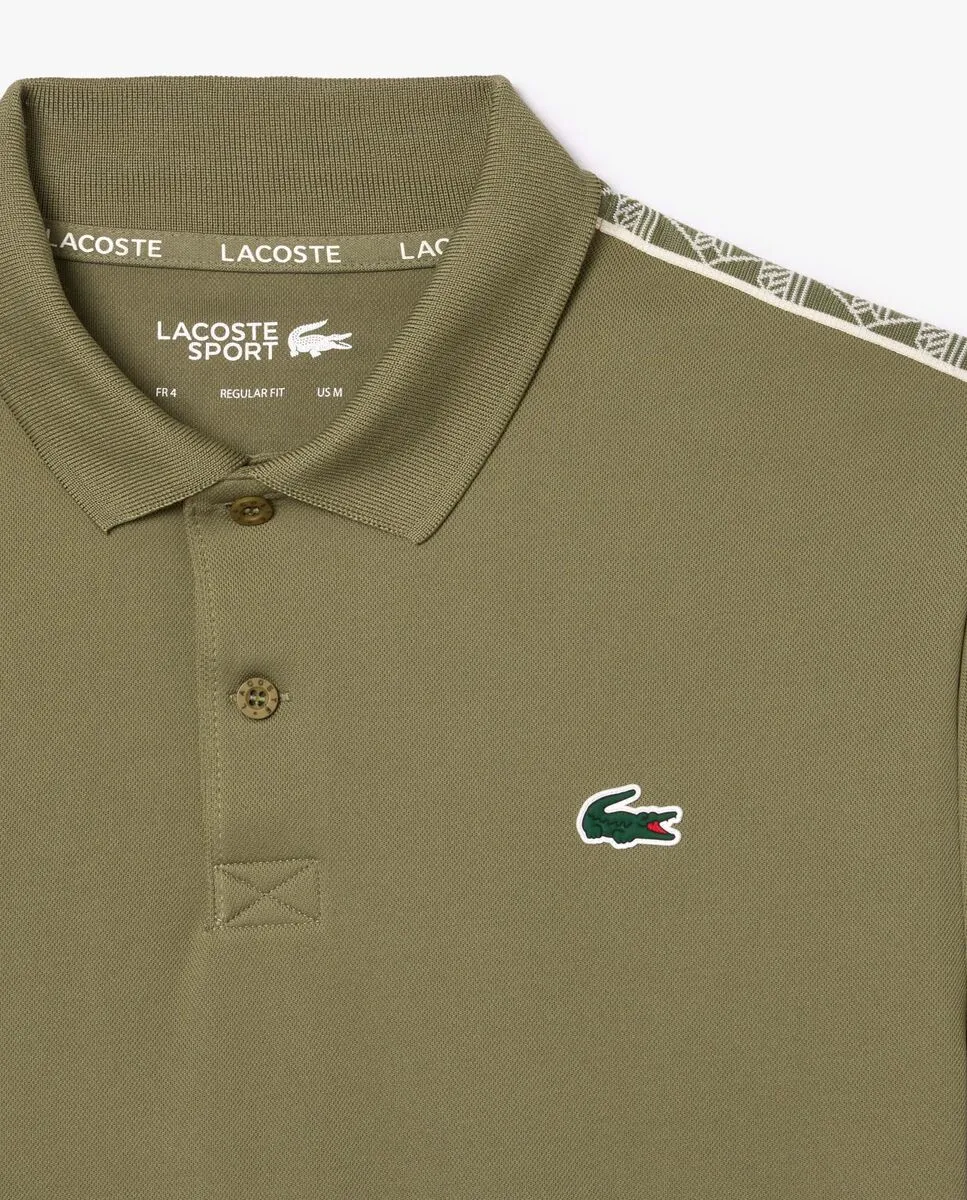 LACOSTE Regular Fit Ultra Dry Piqu  Tennis Polo Shirt Green LACOSTE Regular Fit Ultra Dry Piqu  Tennis Polo Shirt Green