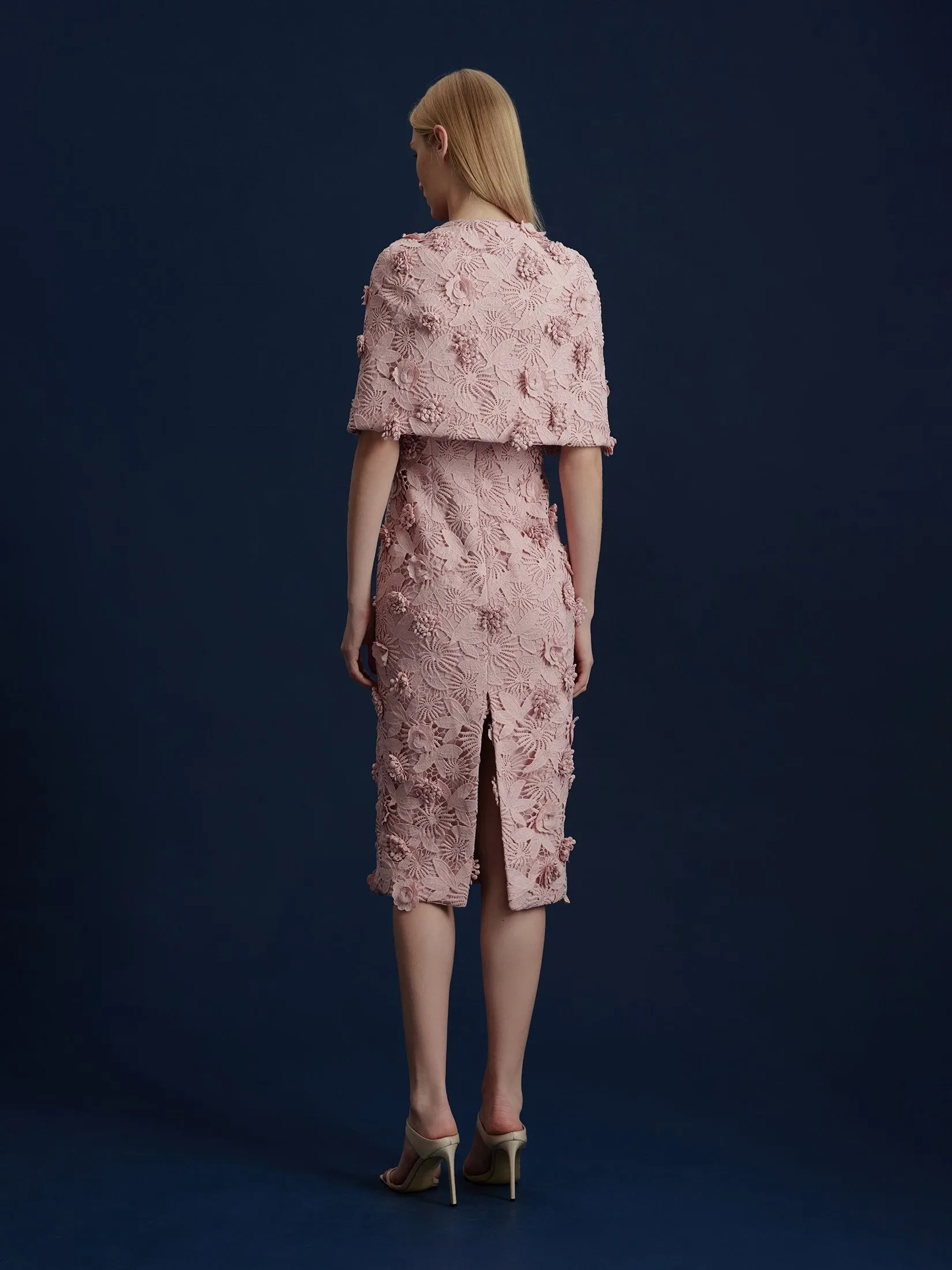 ASAVA ( AW24 ) Soraya Floral-lace Column Women Dress Pink ASAVA ( AW24 ) Soraya Floral-lace Column Women Dress Pink
