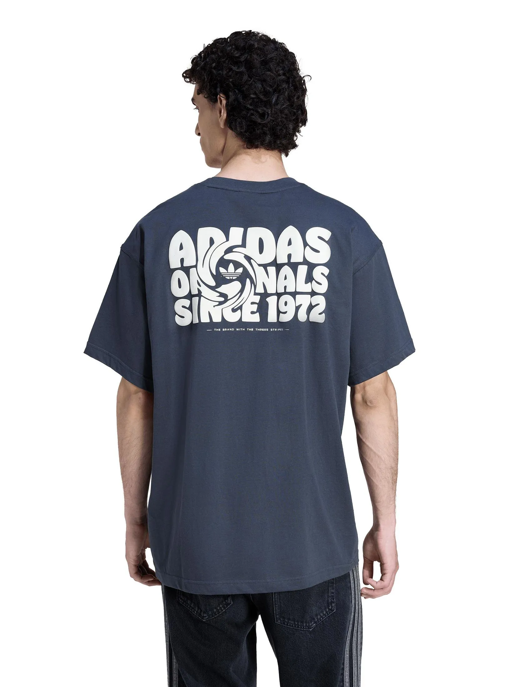 ADIDAS Men T-Shirt Revtext GFX KS8484 Dark Grey / Carbon ADIDAS Men T-Shirt Revtext GFX KS8484 Dark Grey / Carbon