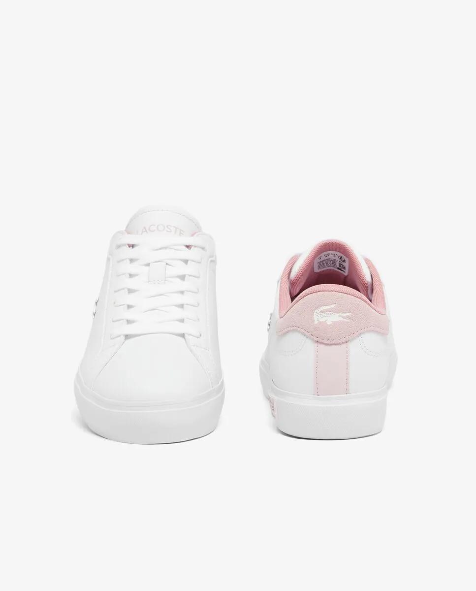 LACOSTE Women’s Powercourt Leather Sneakers White LACOSTE Women’s Powercourt Leather Sneakers White