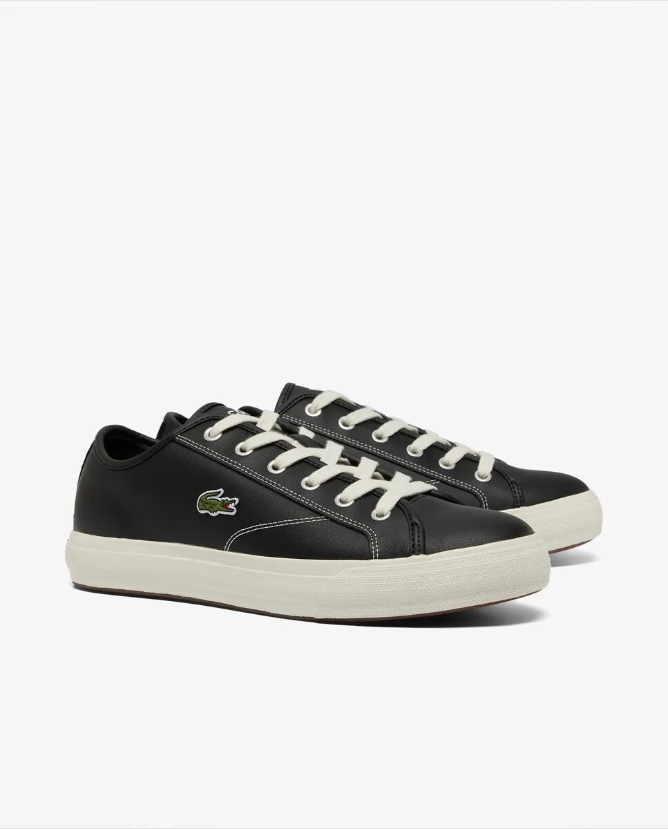 LACOSTE Men’s Backcourt Leather Sneakers Black LACOSTE Men’s Backcourt Leather Sneakers Black