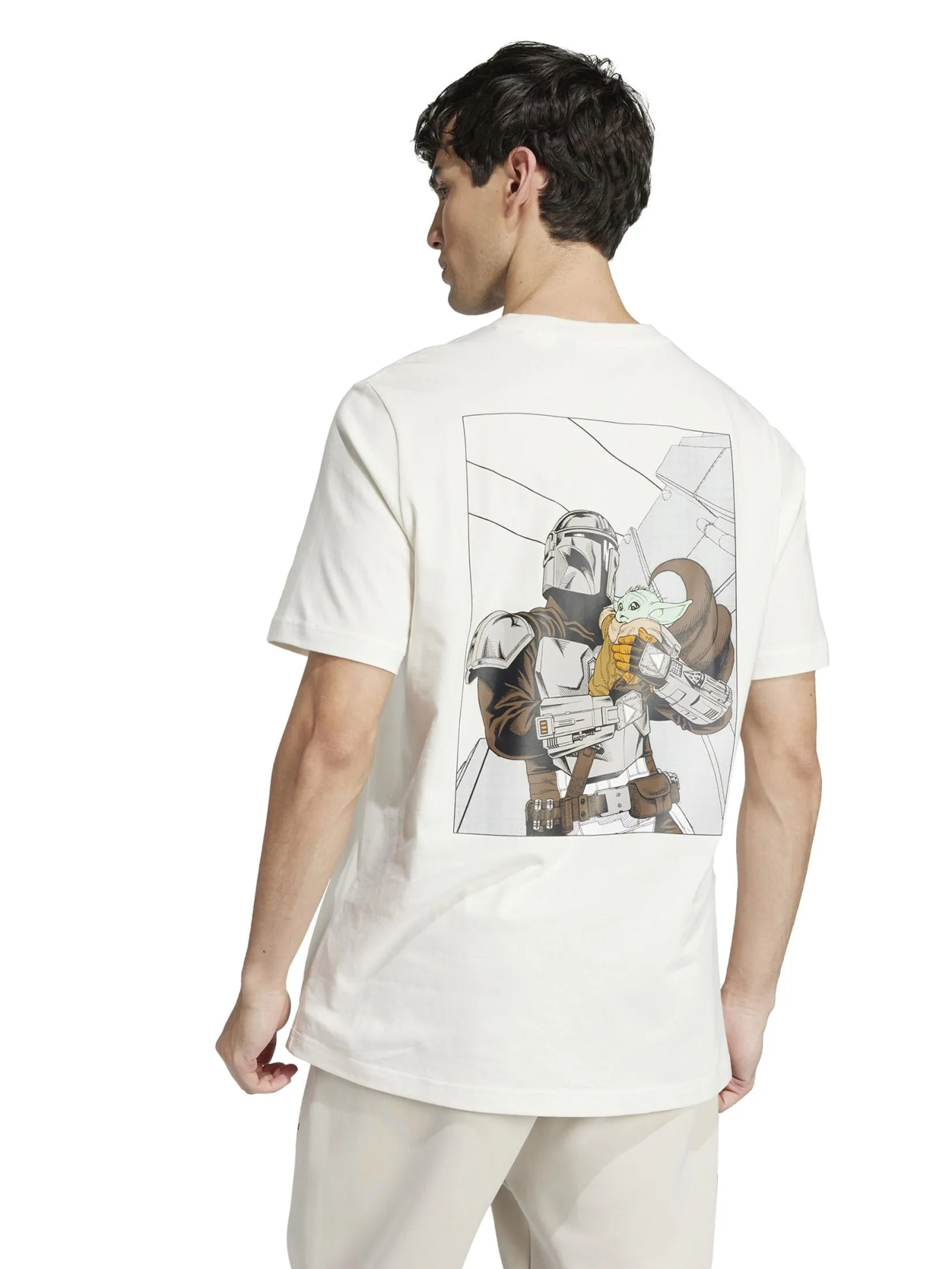 ADIDAS Men T-Shirt Regular Fit Back Graphic Adidas X Star Wars The Mandalorian ADIDAS Men T-Shirt Regular Fit Back Graphic Adidas X Star Wars The Mandalorian