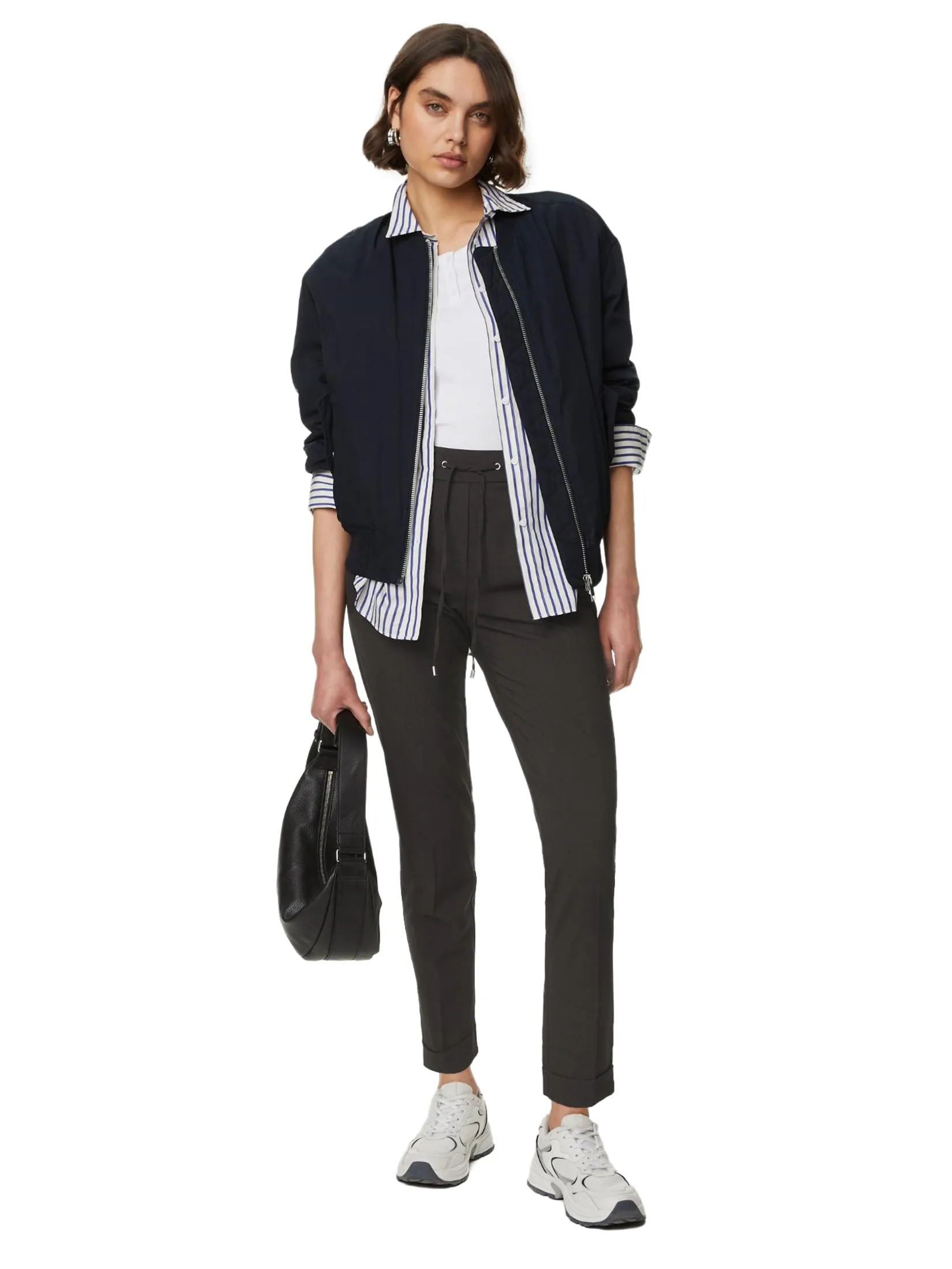MARKS & SPENCER Women Trousers Drawstring Tapered Ankle Grazer MARKS & SPENCER Women Trousers Drawstring Tapered Ankle Grazer