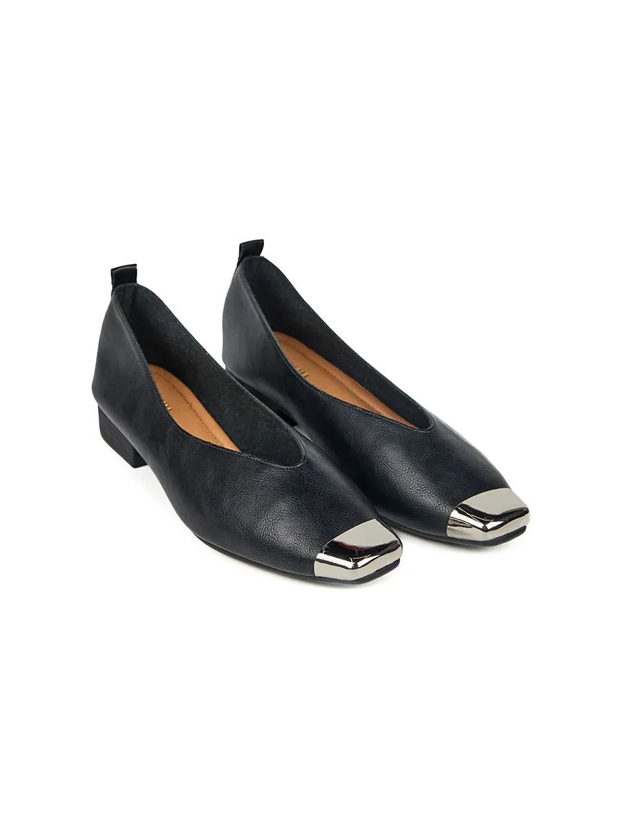 SHU WOMEN  2" V-CUT METAL TOE - BLACK SHU WOMEN  2" V-CUT METAL TOE - BLACK