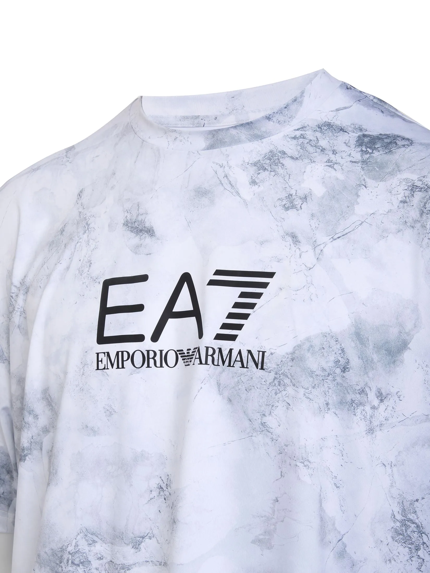 EA7 Men T-Shirt Short Sleeves SS25 Fancy Star White EA7 Men T-Shirt Short Sleeves SS25 Fancy Star White
