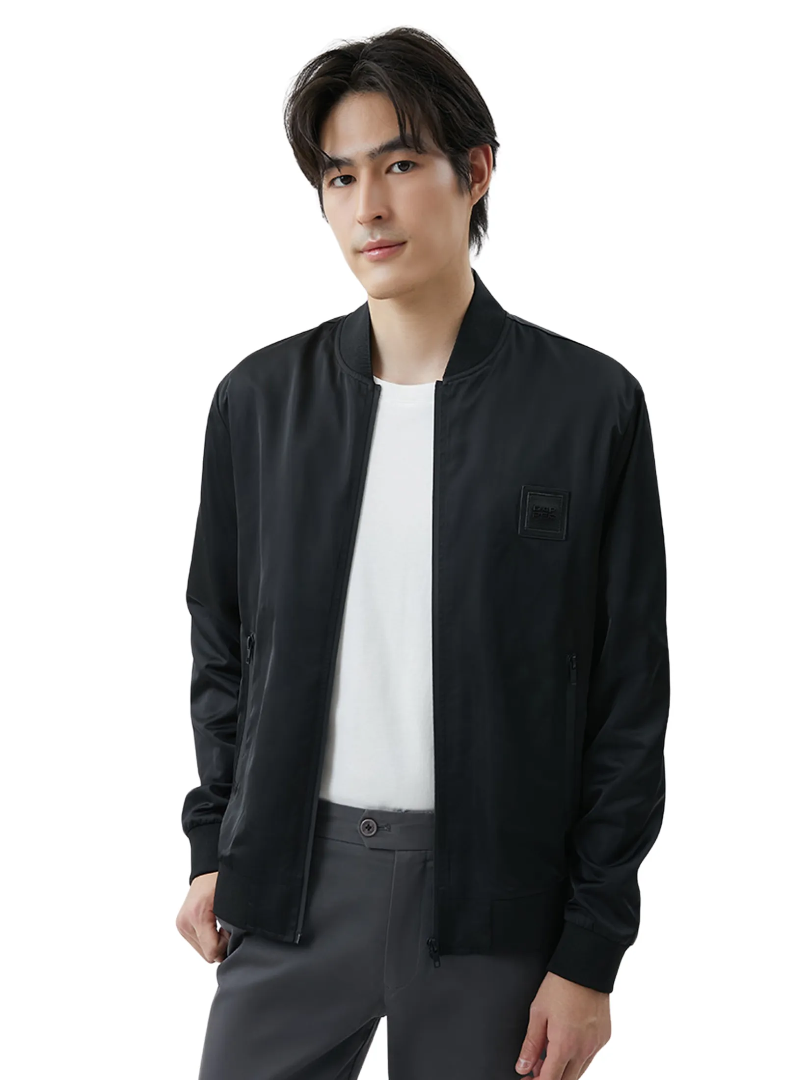 DAPPER DAPPER Nylon Bomber Jacket Black DAPPER DAPPER Nylon Bomber Jacket Black
