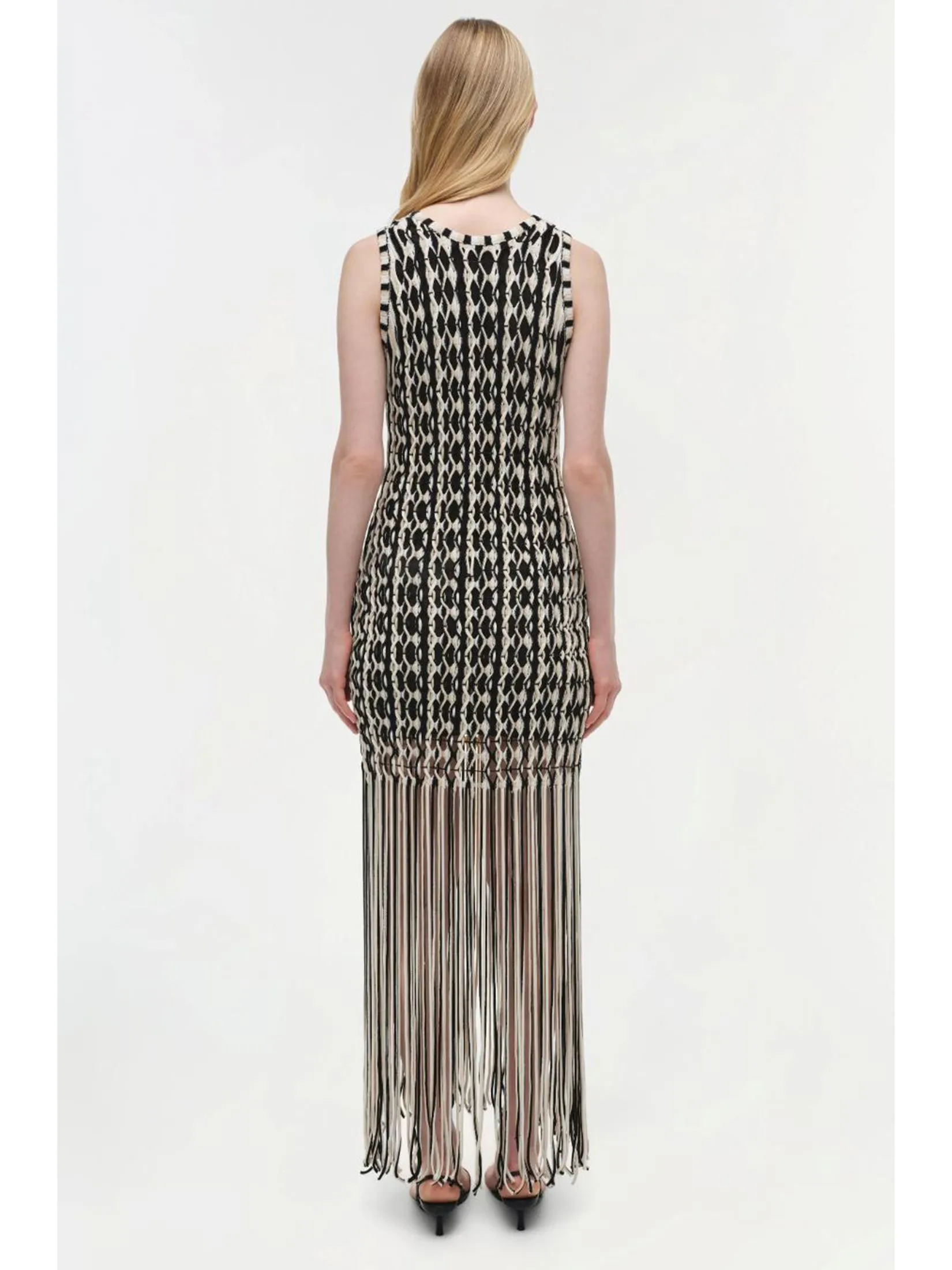 SIMKHAI Women Dress Sonia Fringe Knit Multi-Color SIMKHAI Women Dress Sonia Fringe Knit Multi-Color