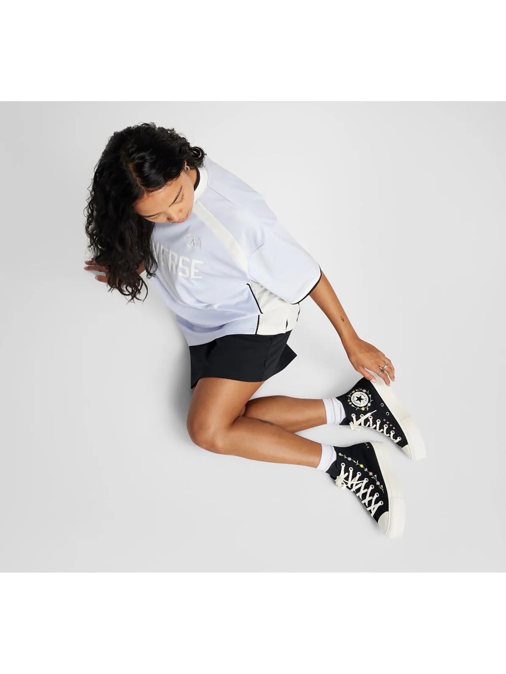 CONVERSE Women Sneakers CTAS Lift Joyful Florals Hi Black CONVERSE Women Sneakers CTAS Lift Joyful Florals Hi Black