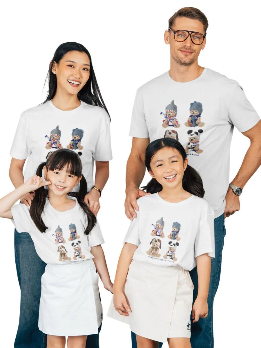 BEVERLY HILLS POLO CLUB White T-Shirt Family SET Model BNSG108
