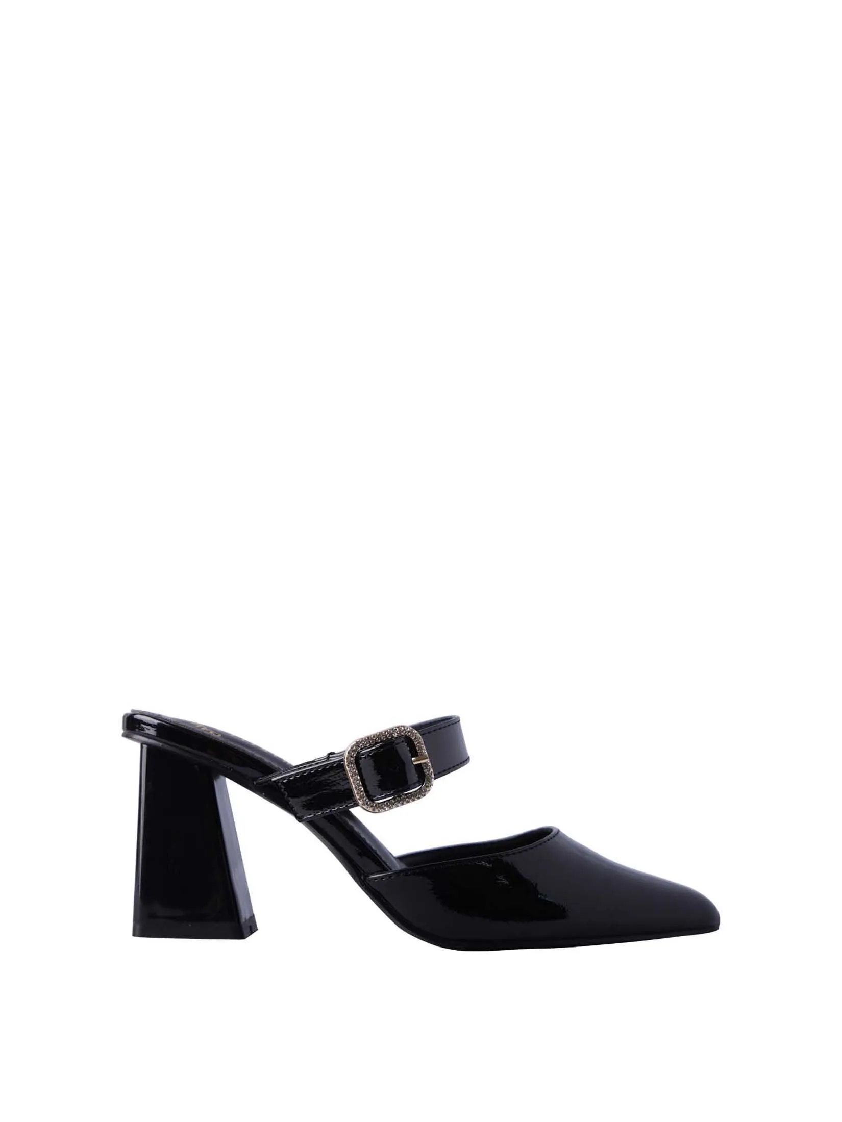 VILLAINS SF ELYSIA Women's Mule Heels BLACK PATENT VILLAINS SF ELYSIA Women's Mule Heels BLACK PATENT
