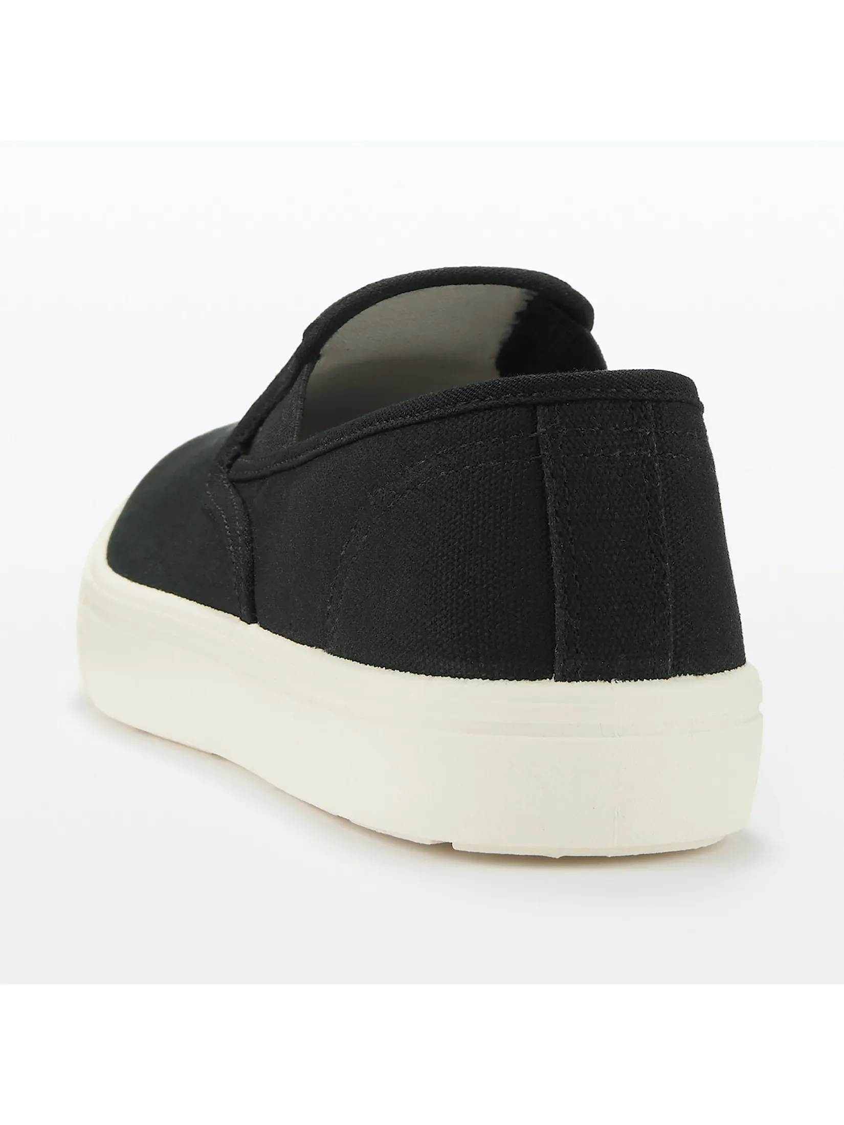 MUJI Men Slip-On Sneakers Less Tiring Black MUJI Men Slip-On Sneakers Less Tiring Black