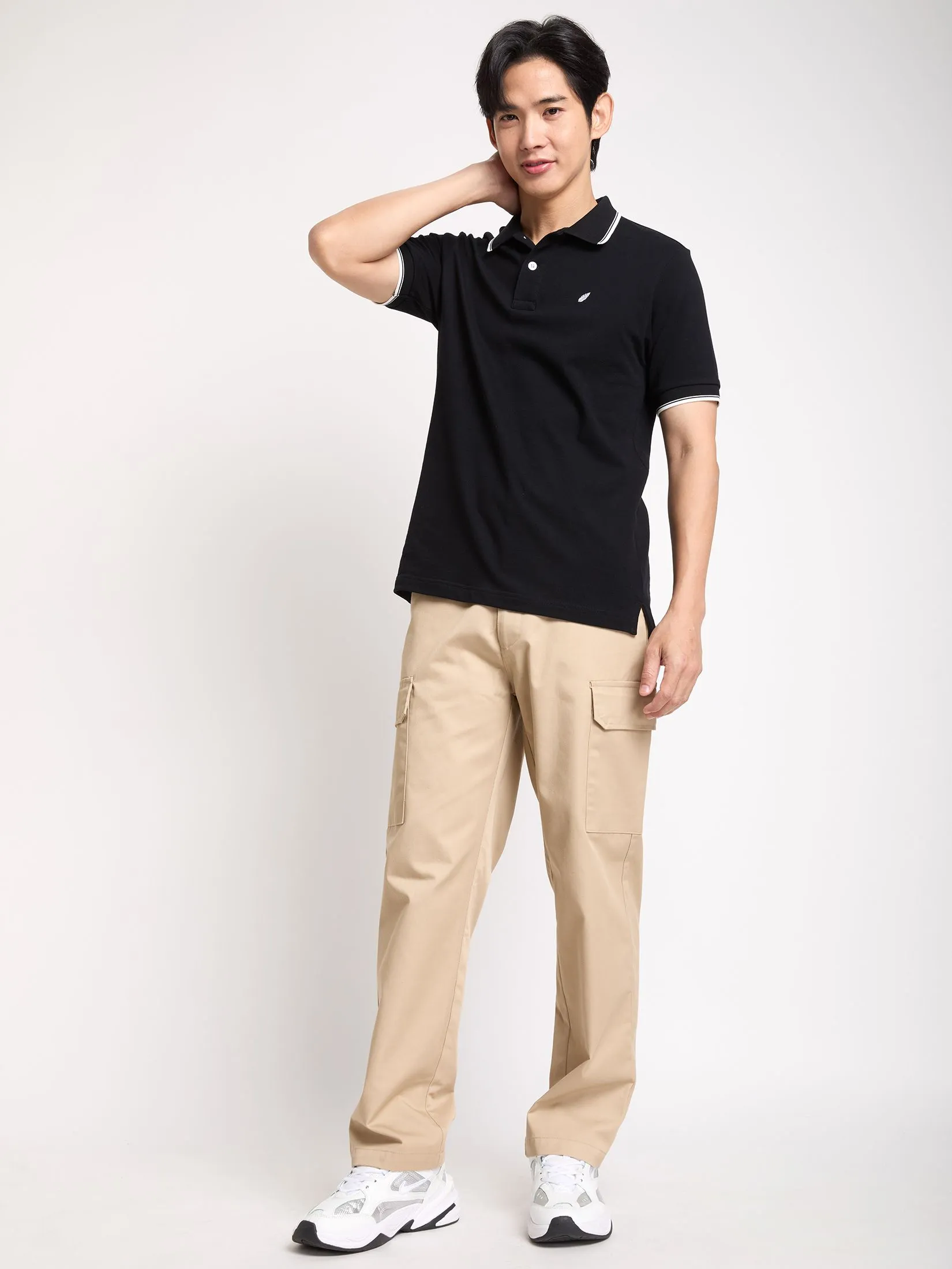 PACIFIC UNION Men Polo Shirt with Tipped Collar Basic Regular fit PACIFIC UNION Men Polo Shirt with Tipped Collar Basic Regular fit